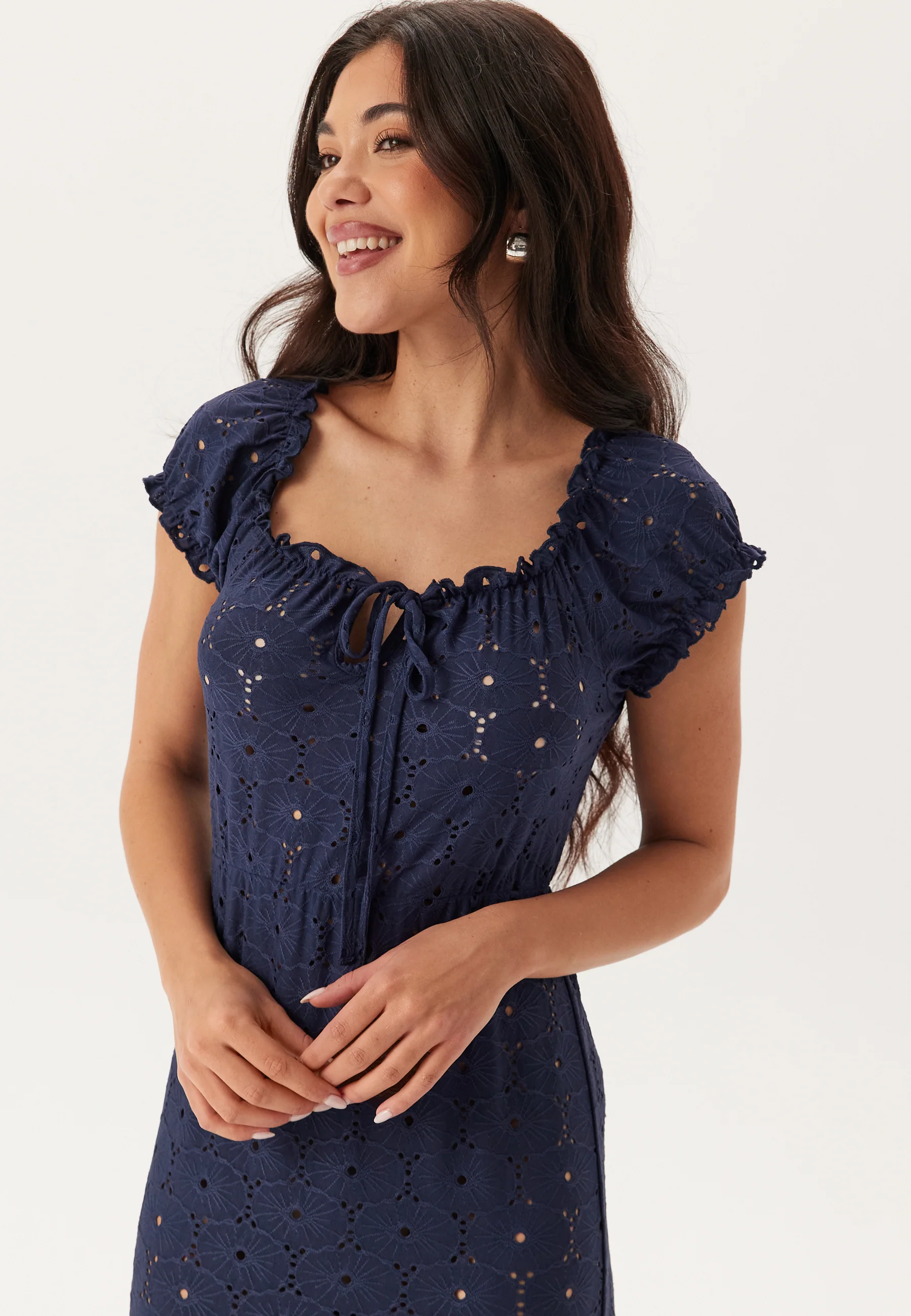 Jersey Broderie Anglaise Maxi Dress - Image 3