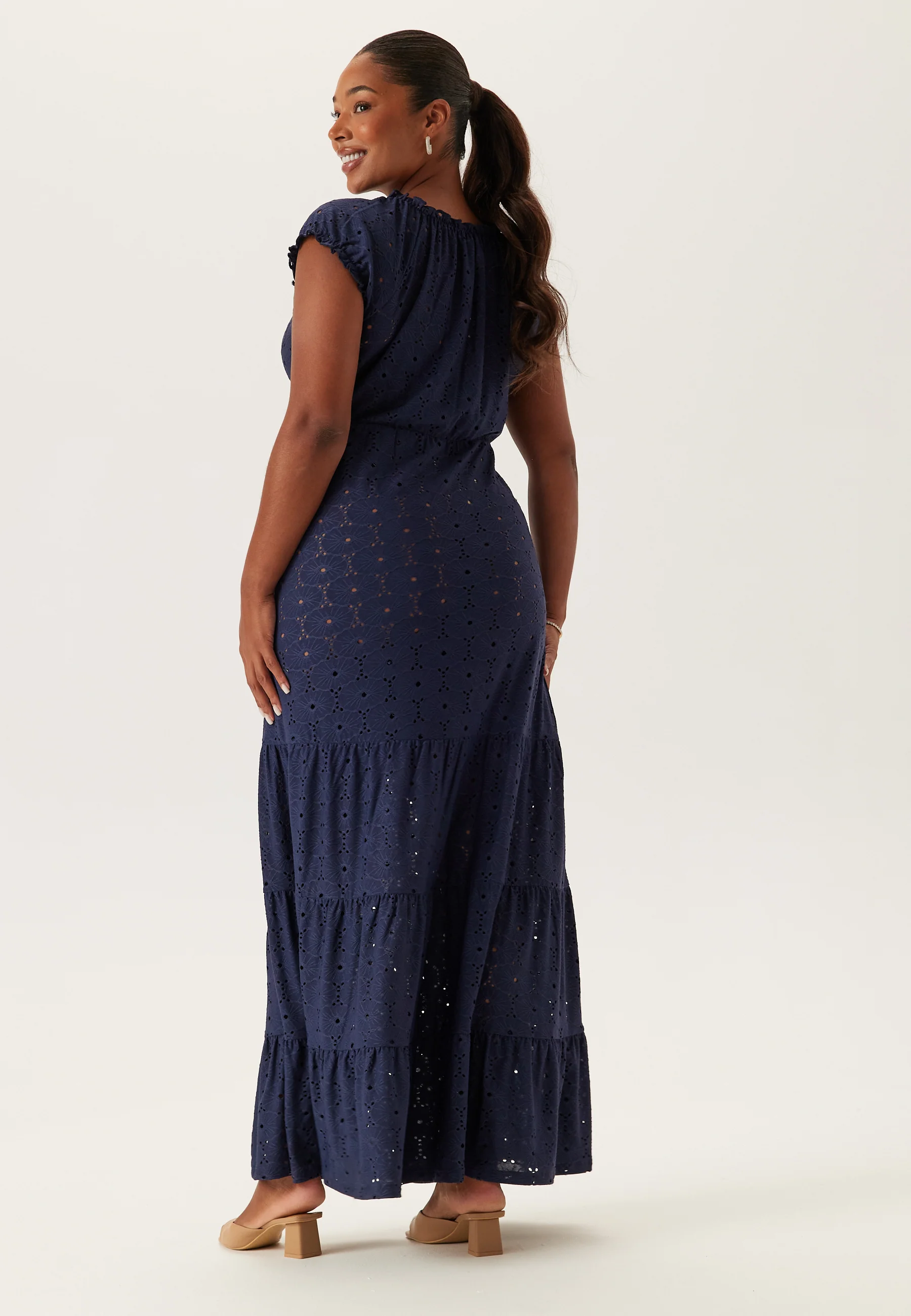 Jersey Broderie Anglaise Maxi Dress - Image 6