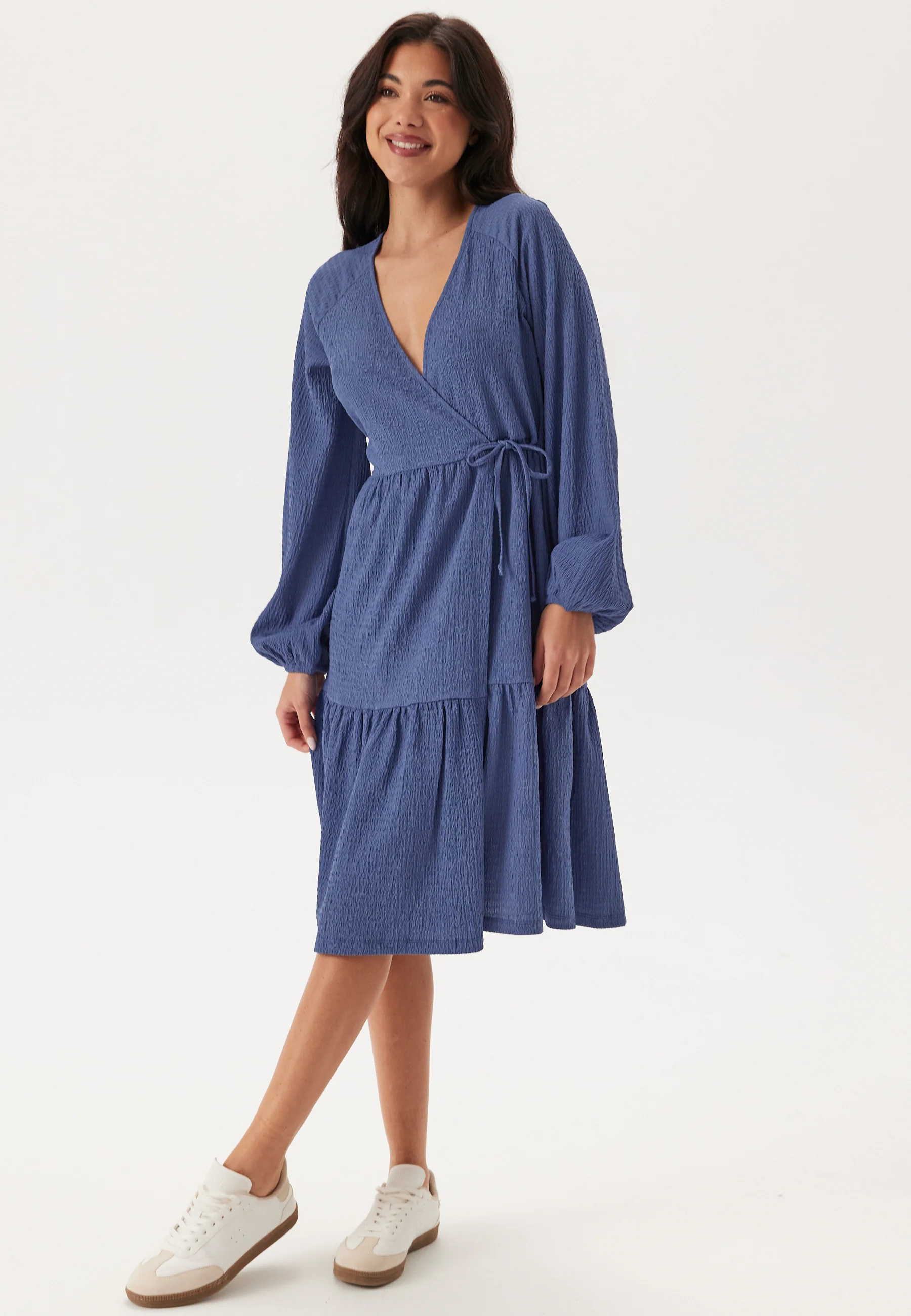 Jersey Structure Wrap Dress - Image 4