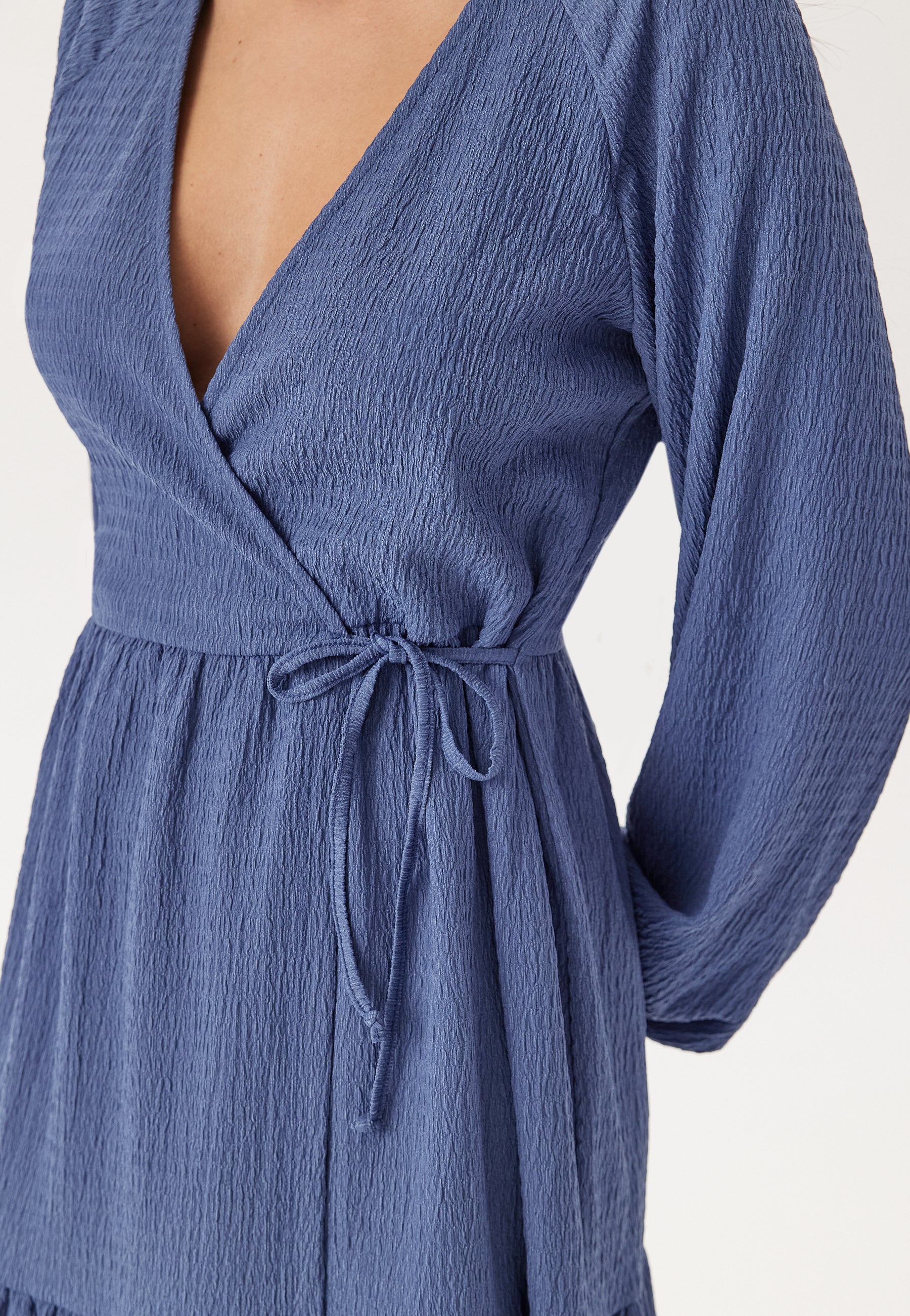 Jersey Structure Wrap Dress - Image 5
