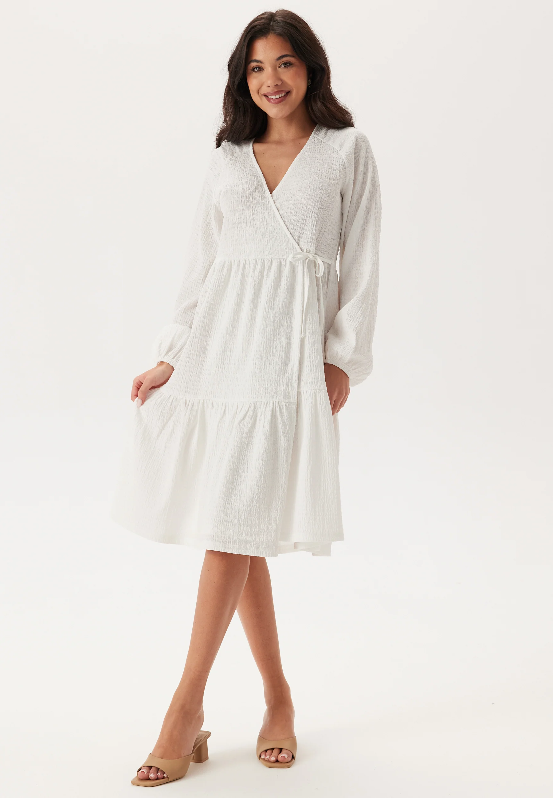 Jersey Structure Wrap Dress - Image 2