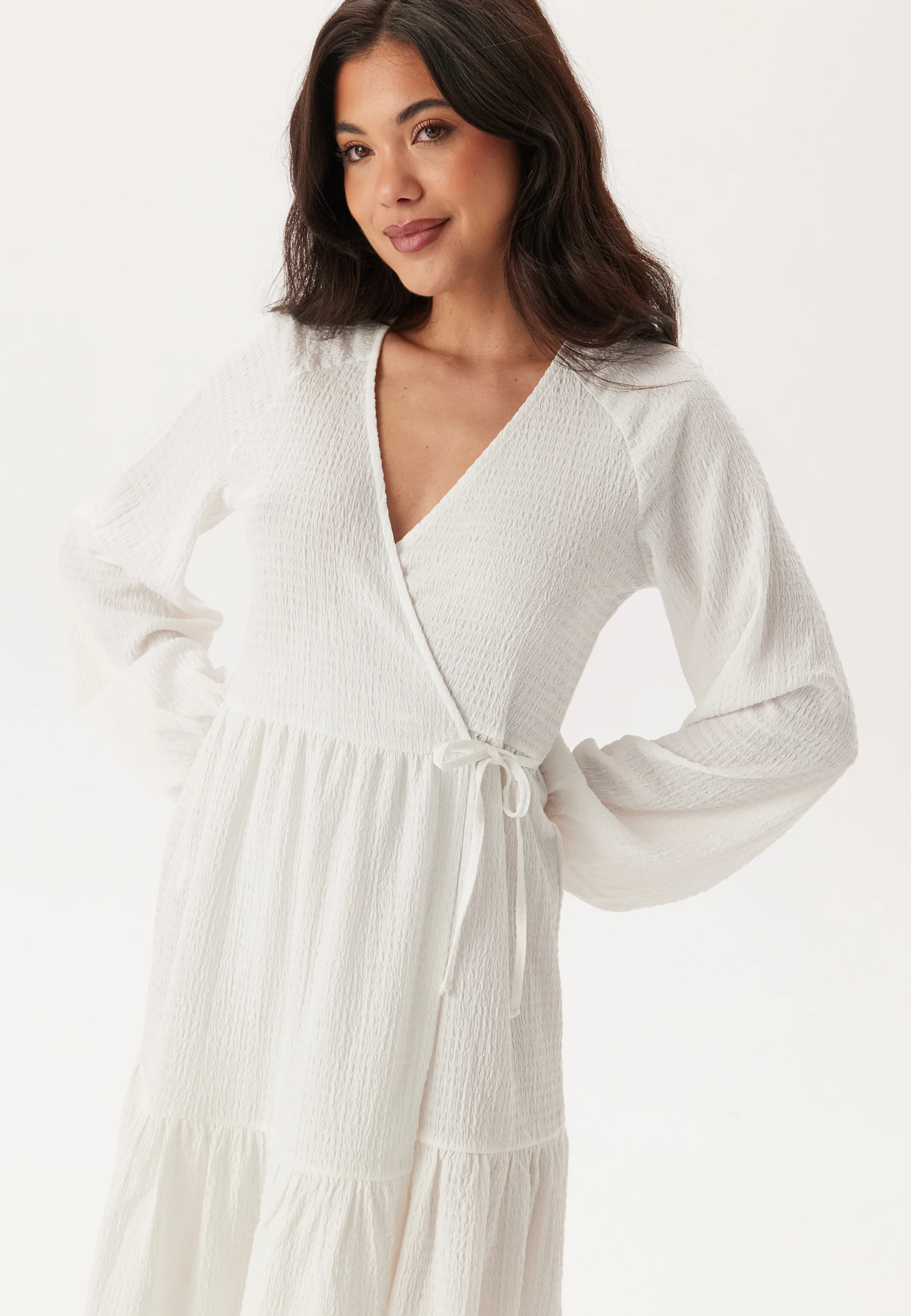 Jersey Structure Wrap Dress - Image 4