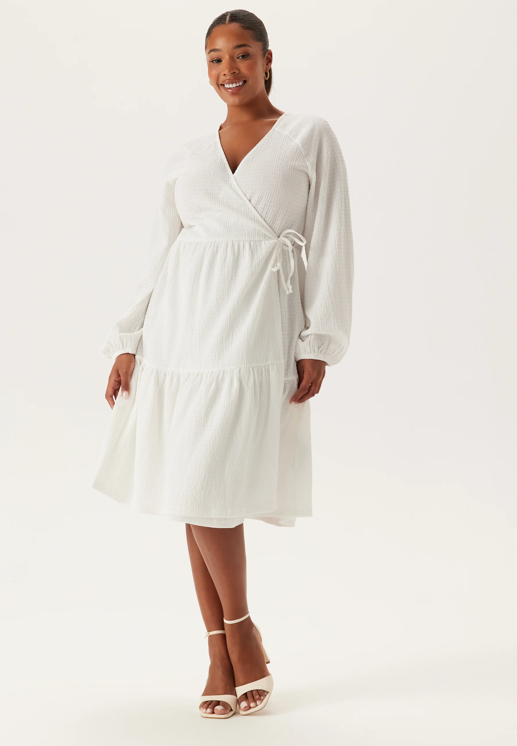 Jersey Structure Wrap Dress - Image 5