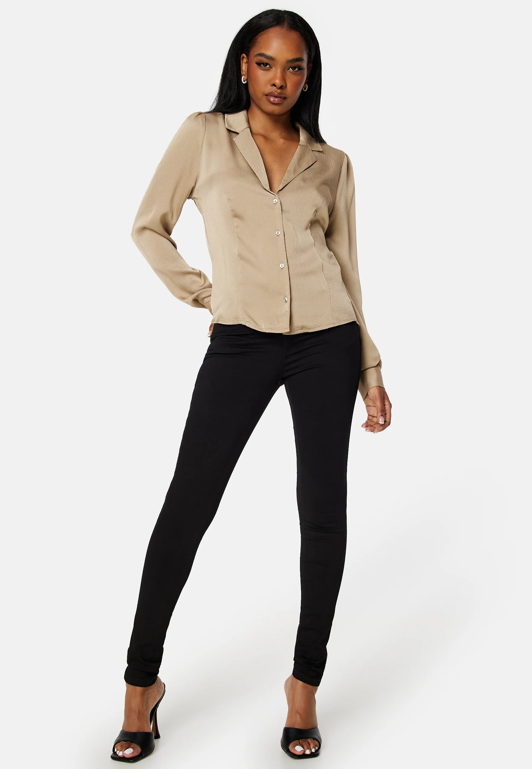 Jovana LS Top With Resort Collar - Image 3