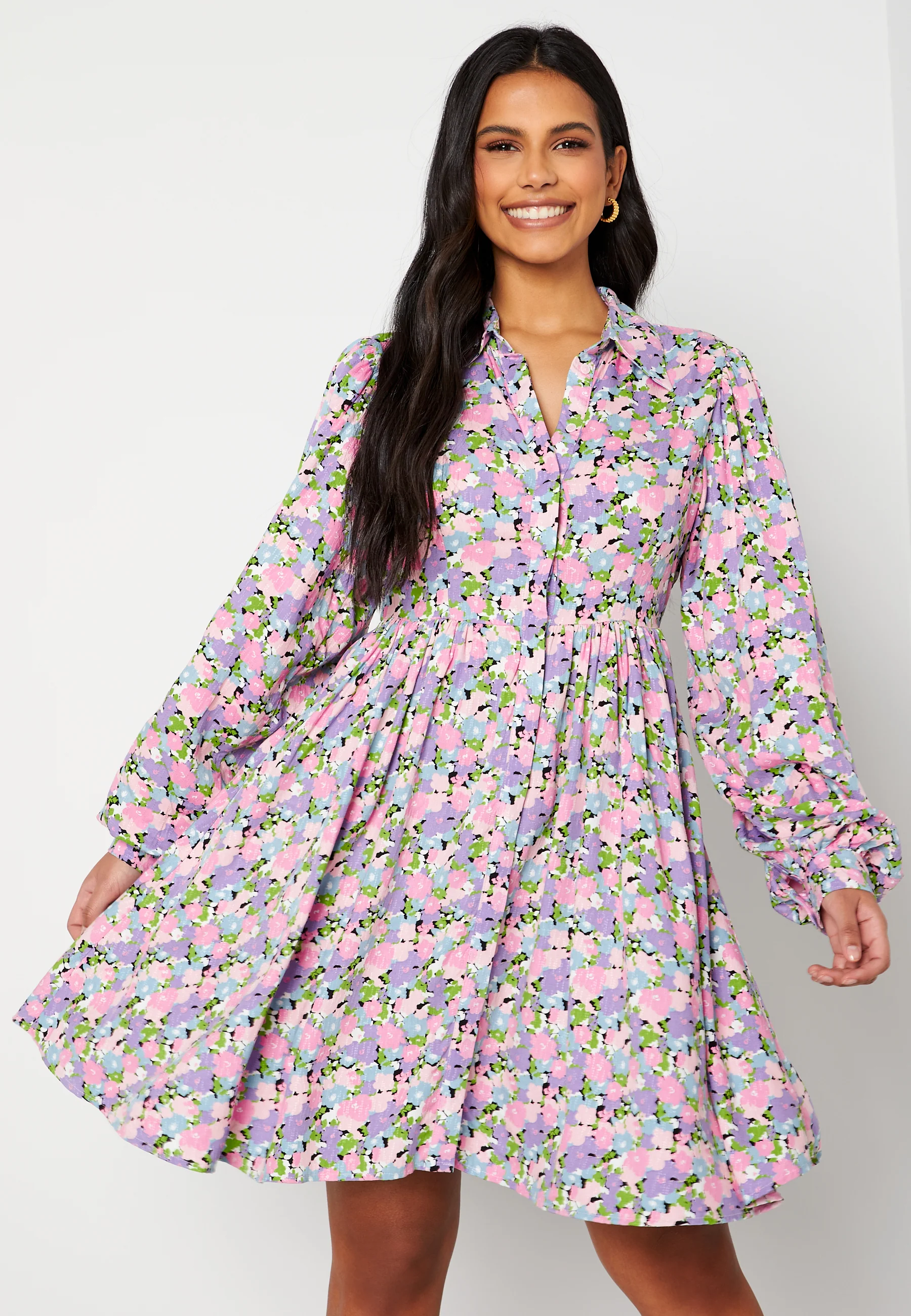 Judita LS Short Shirt Dress - Image 4
