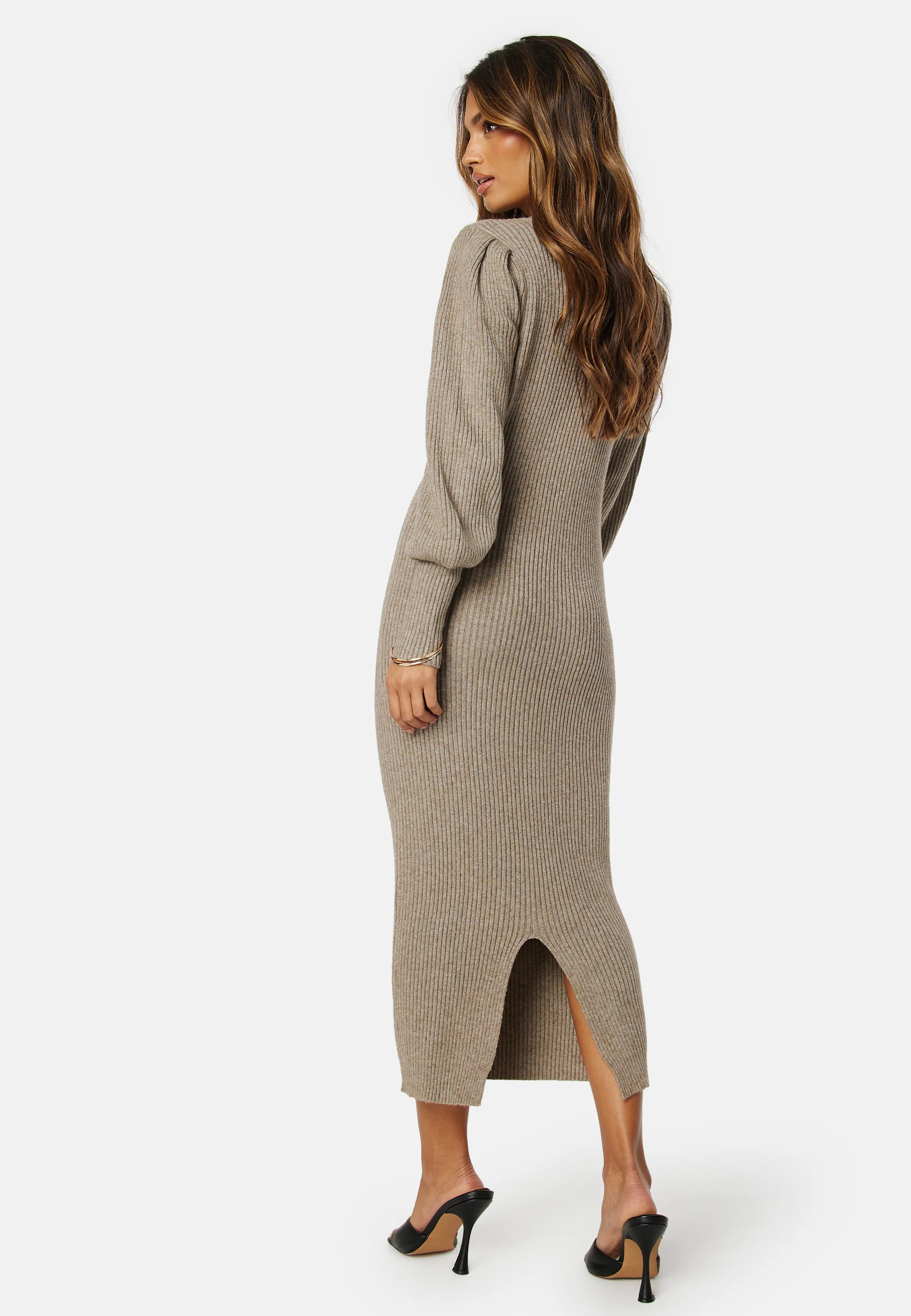 Katia Puff Long Slit Dress - Image 3