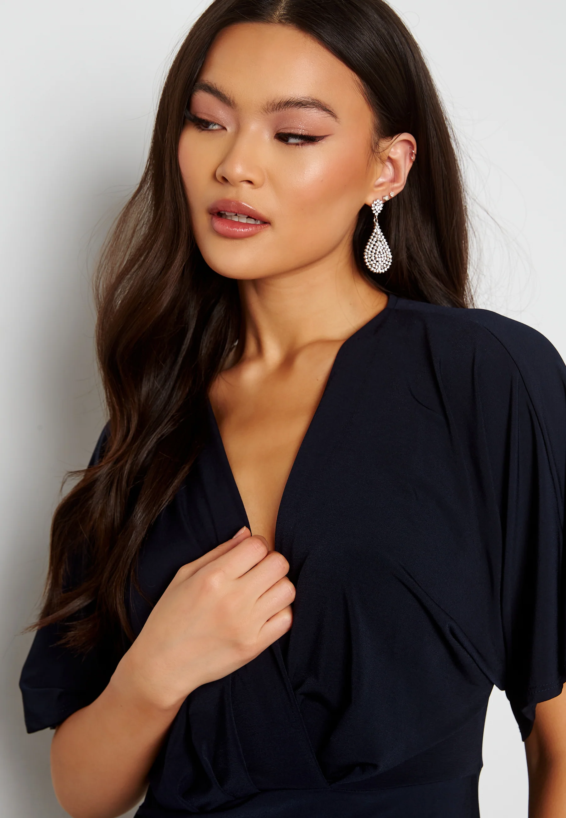Kimono Sleeve Rouch Dress - Image 4