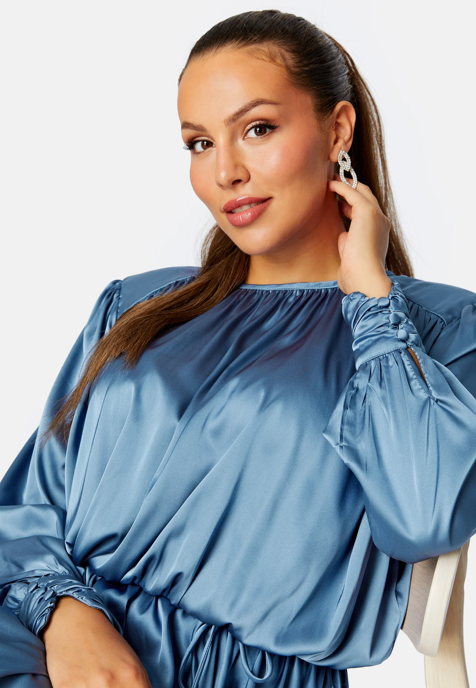 Klara Satin Dress - Image 9