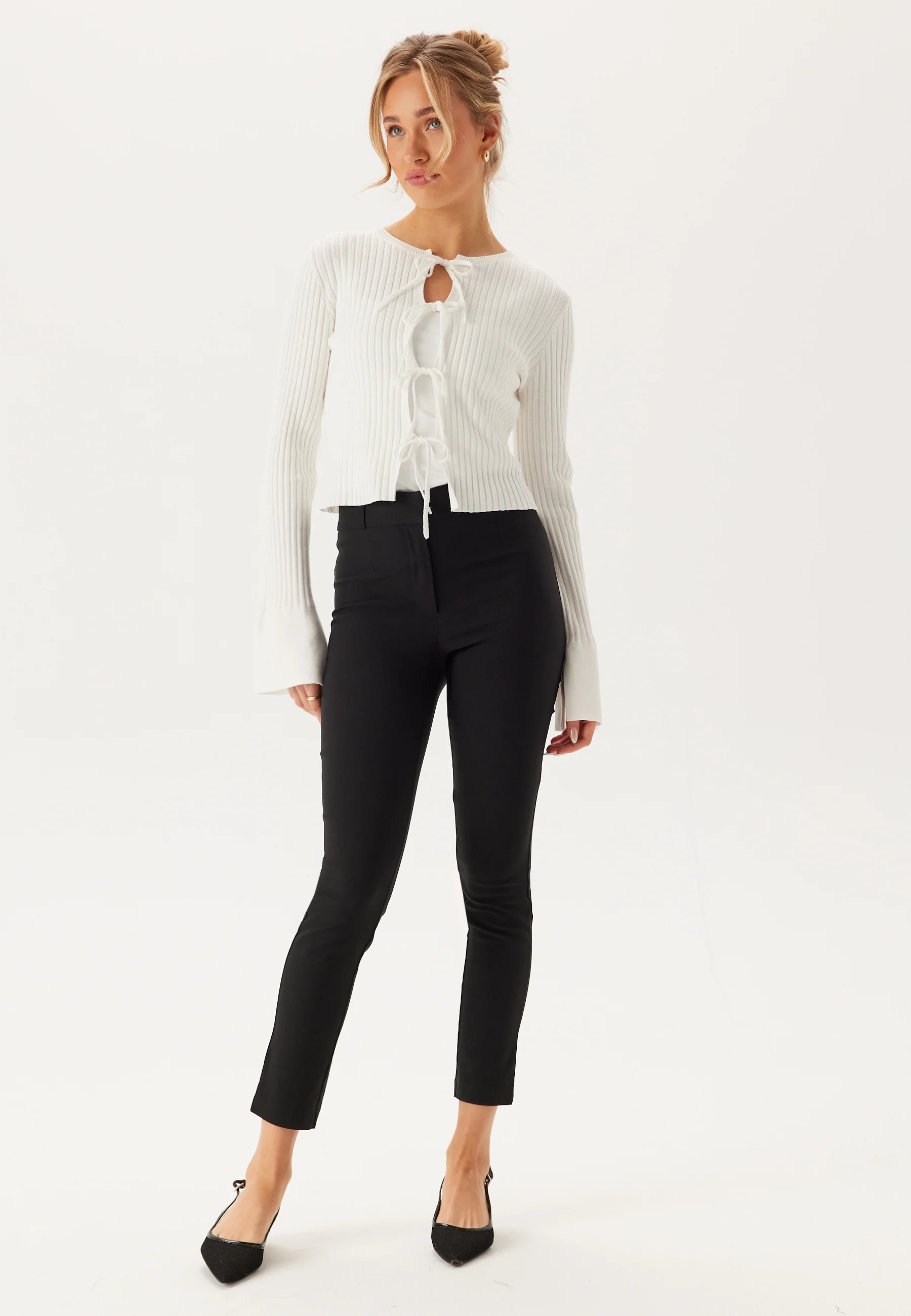 Knitted Bow Cardigan - Image 3