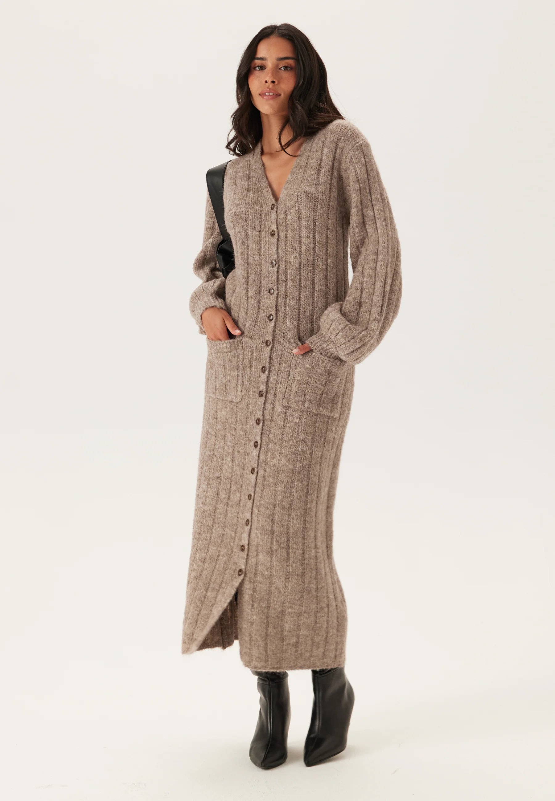 Knitted Cardigan Dress - Image 2