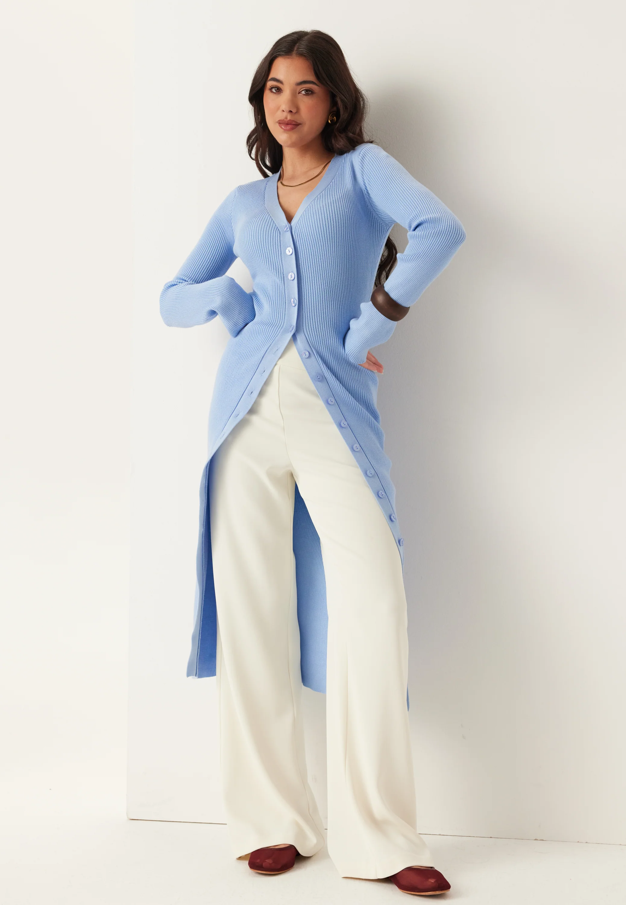 Knitted Cardigan Dress - Image 3