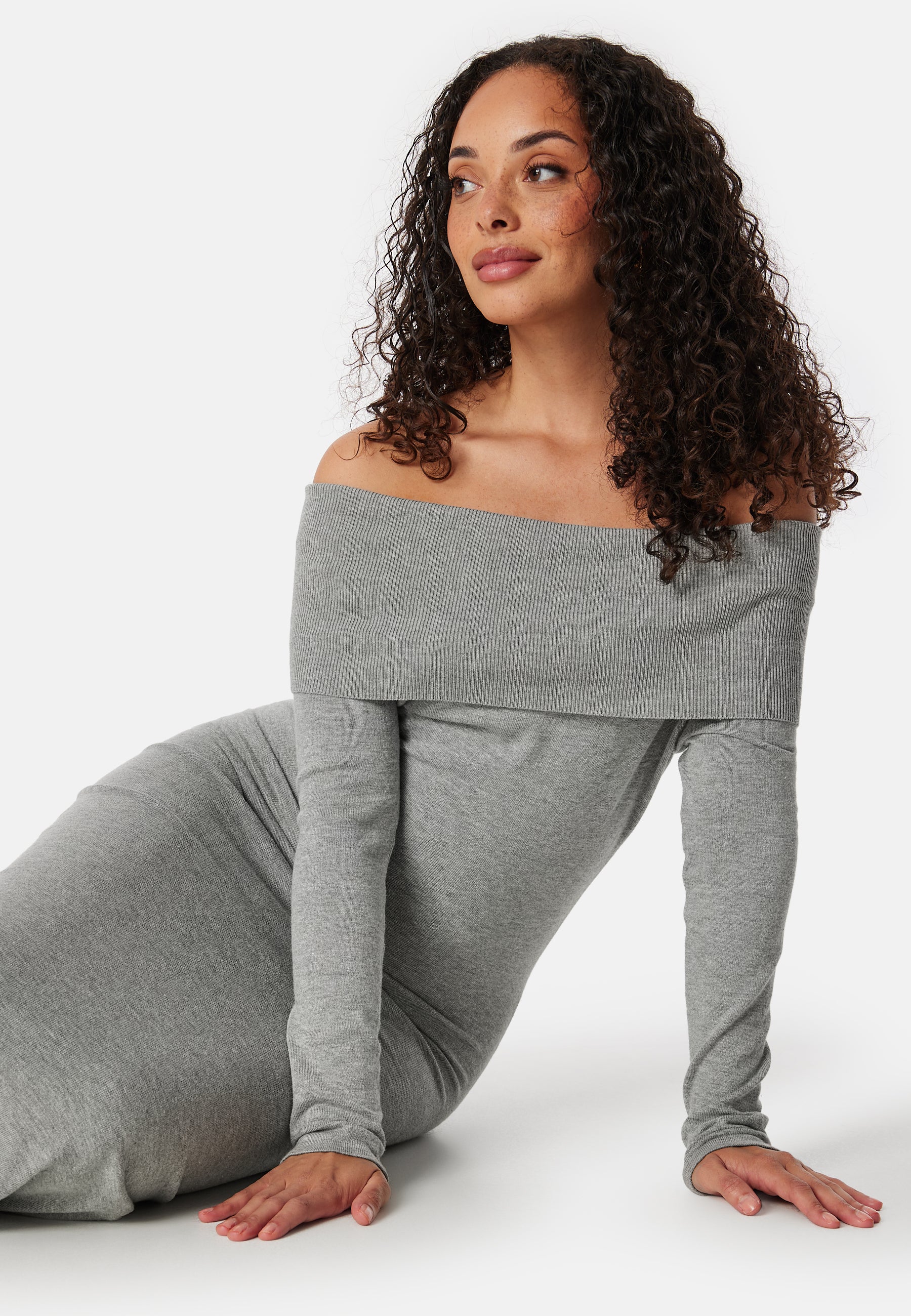 Knitted Off Shoulder Dress - Image 2