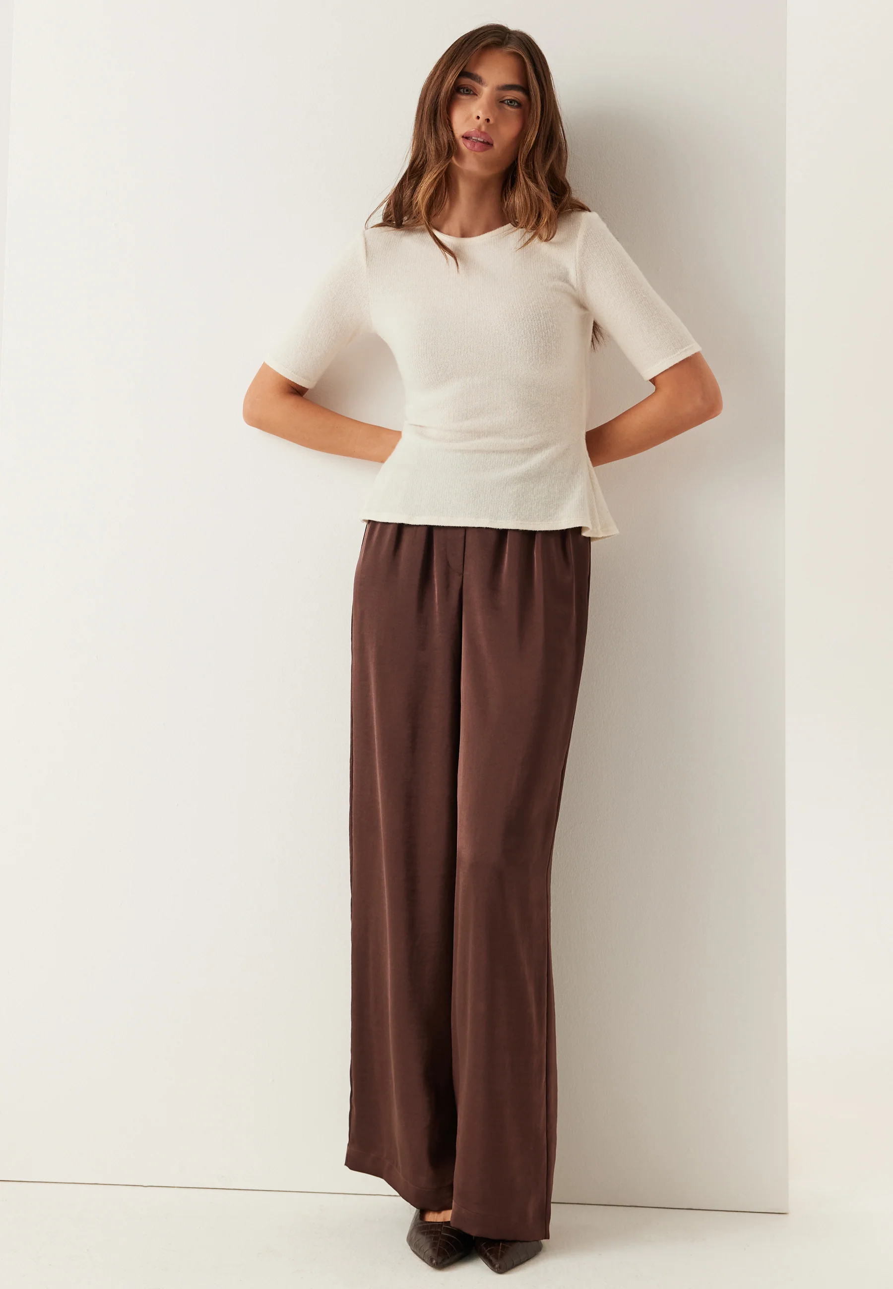Knitted Peplum Top - Image 4
