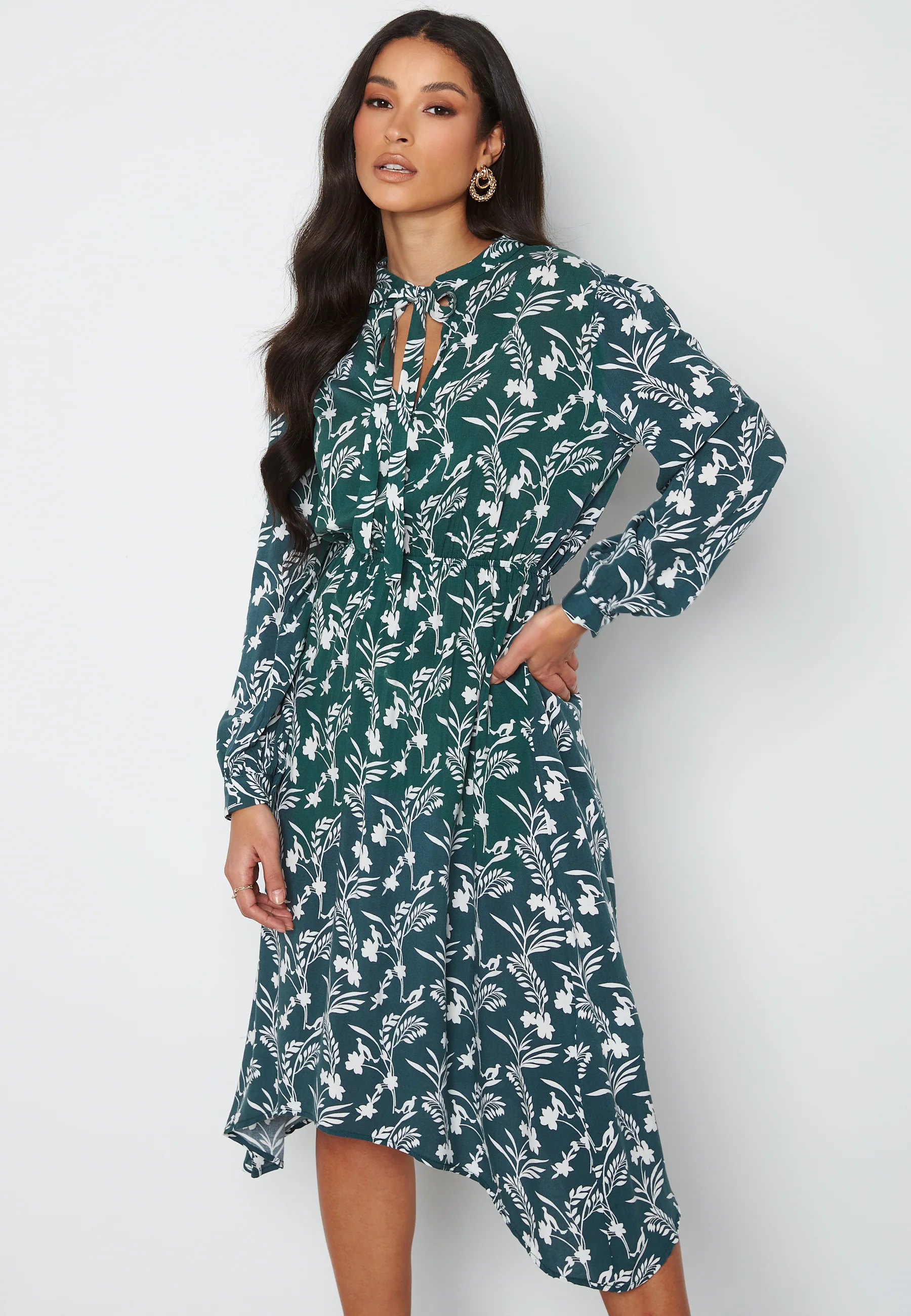 L/S String Printed Dress - Image 3