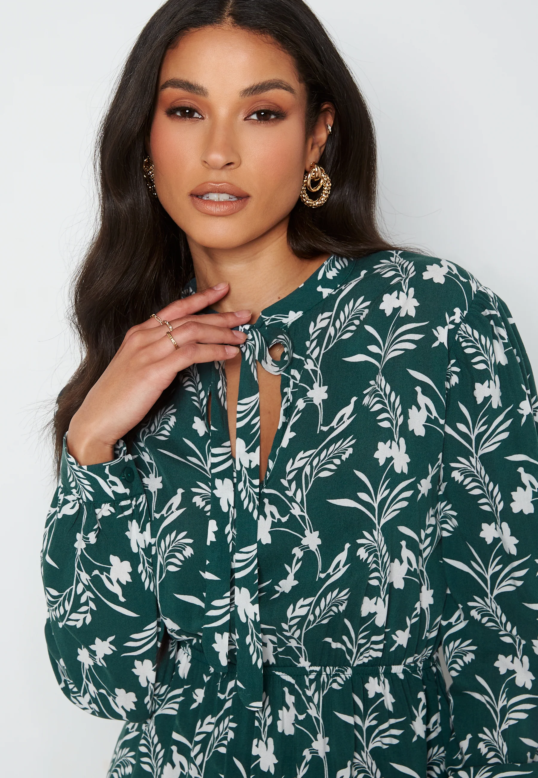 L/S String Printed Dress - Image 4