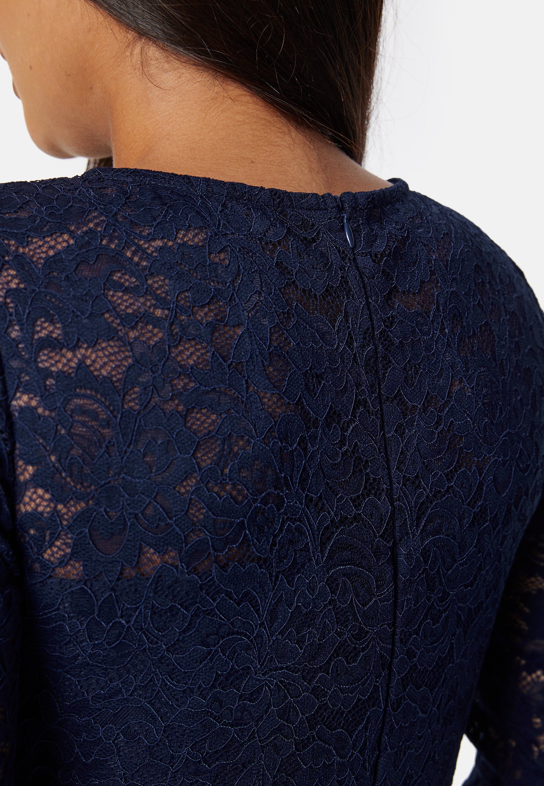 Lace Long Sleeve Midi Dress - Image 4