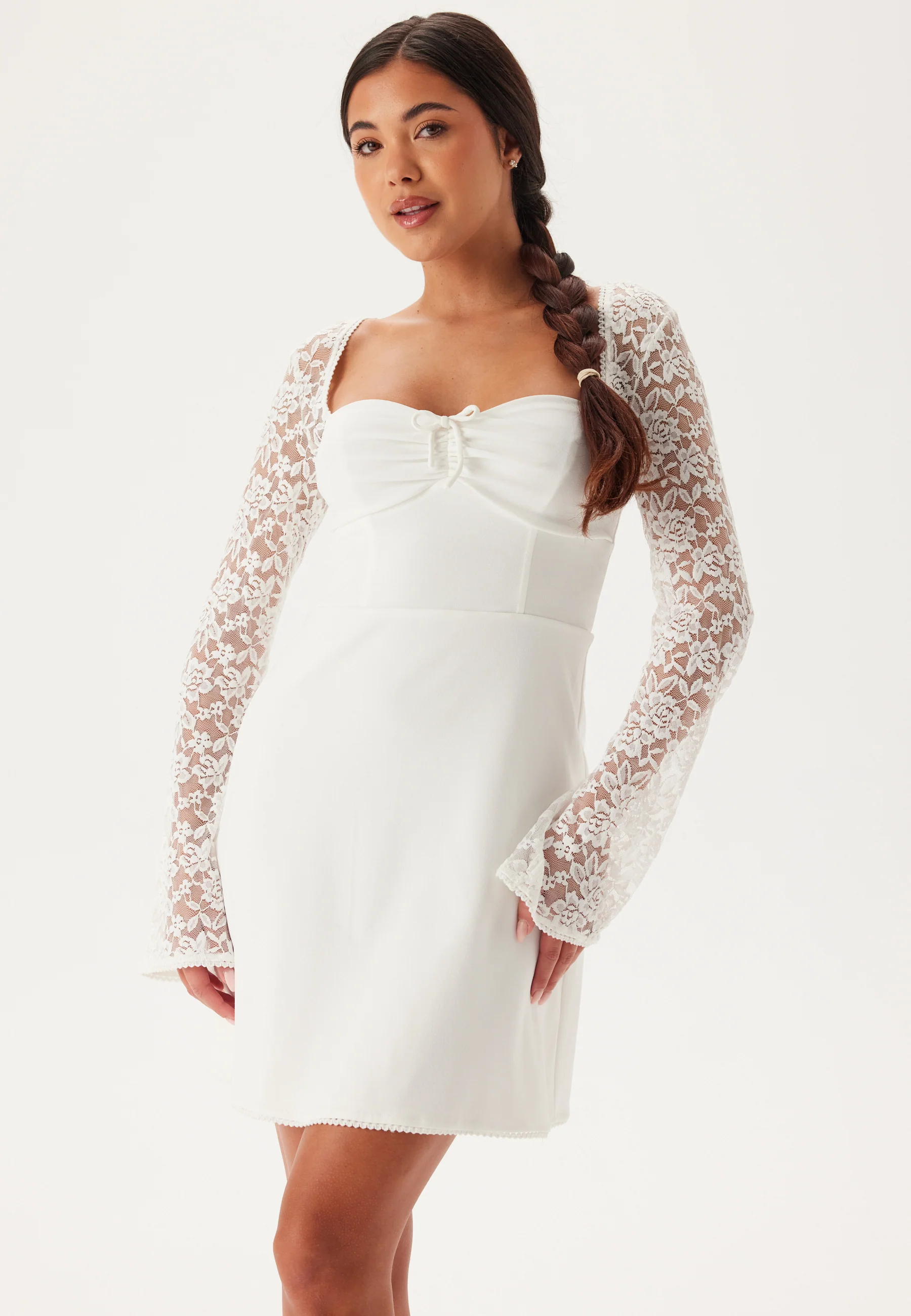 Lace Sleeve Bustier Dress - Image 3
