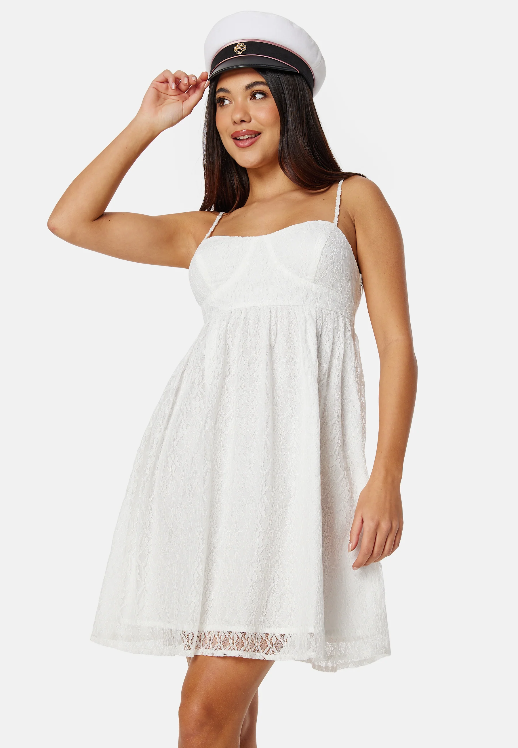 Lace Strap Short Dress - Image 3