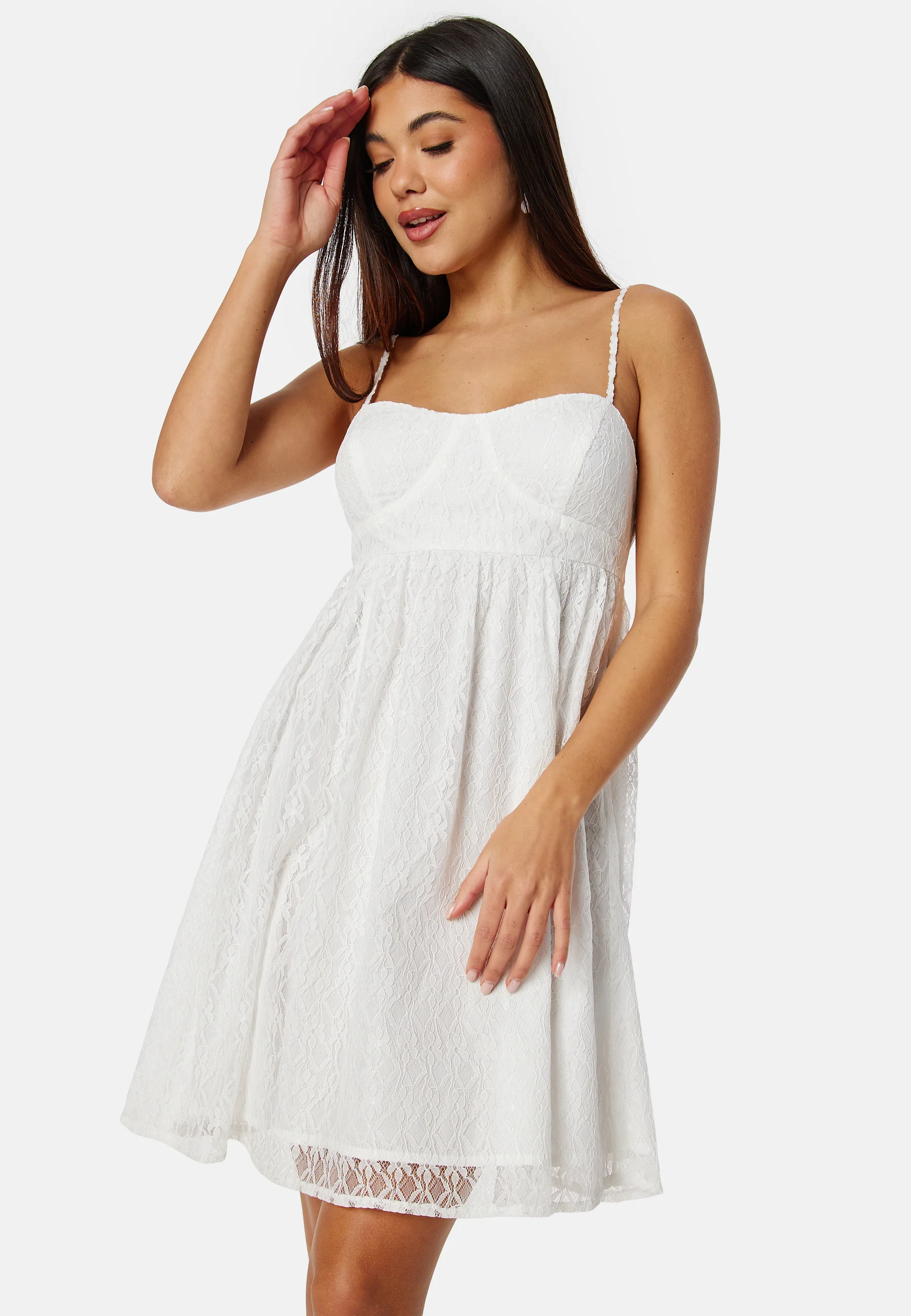 Lace Strap Short Dress - Image 4