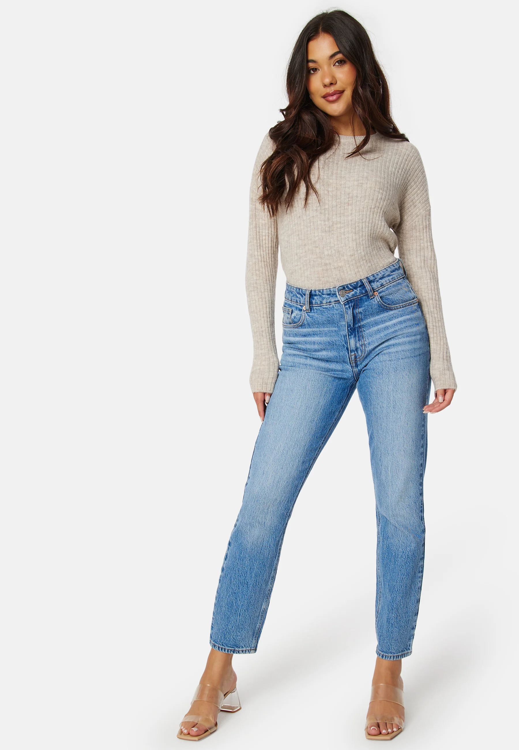 Lefile LS O-Neck Rib Blouse - Image 3