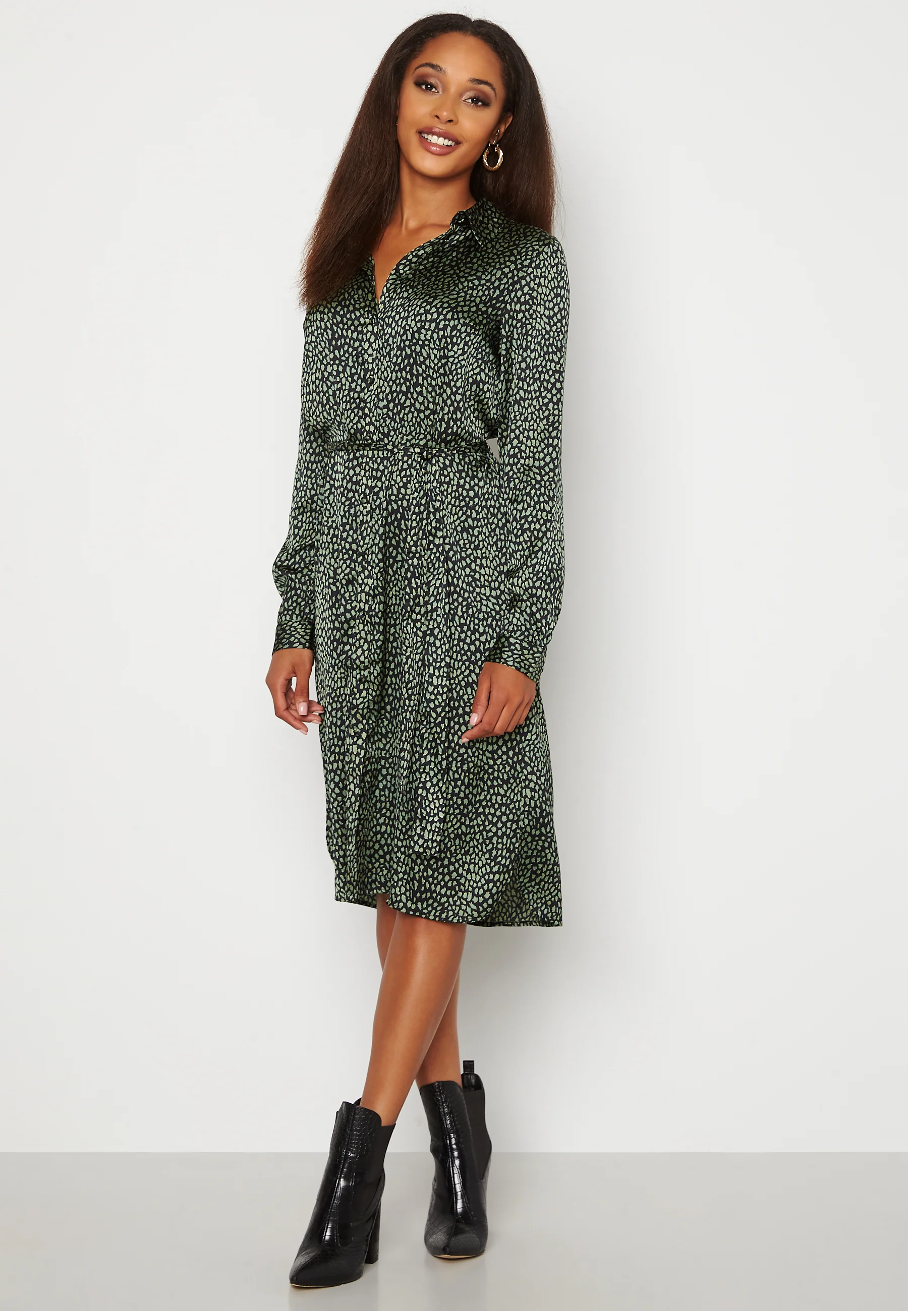Leona Calf Shirt Dress