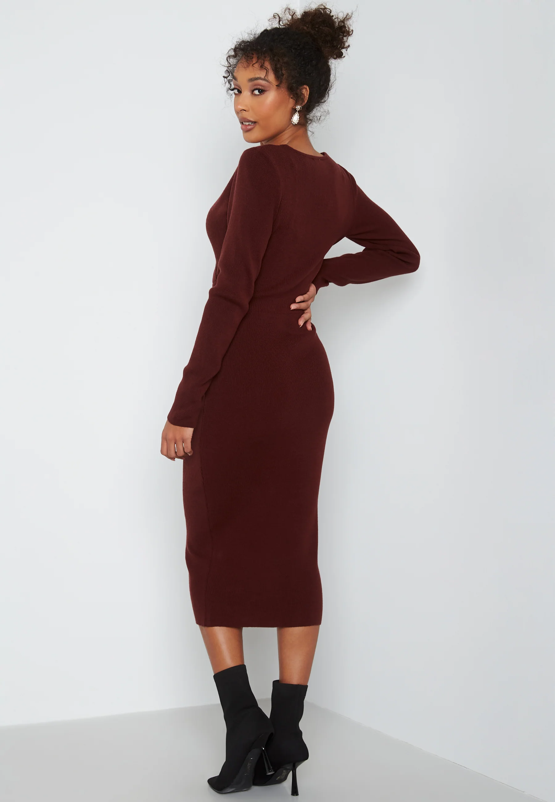 Lima knitted wrap dress - Image 2