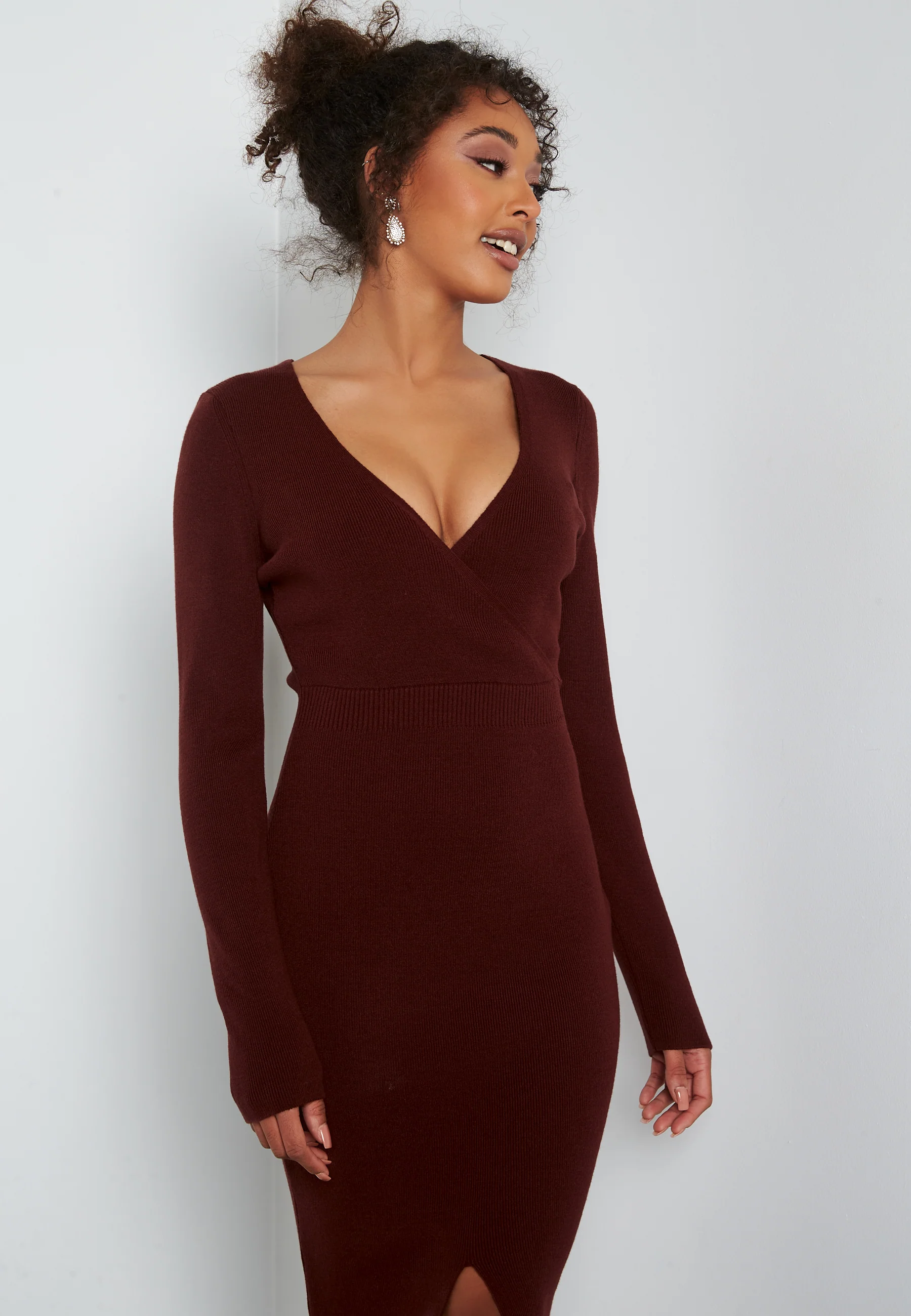 Lima knitted wrap dress - Image 3