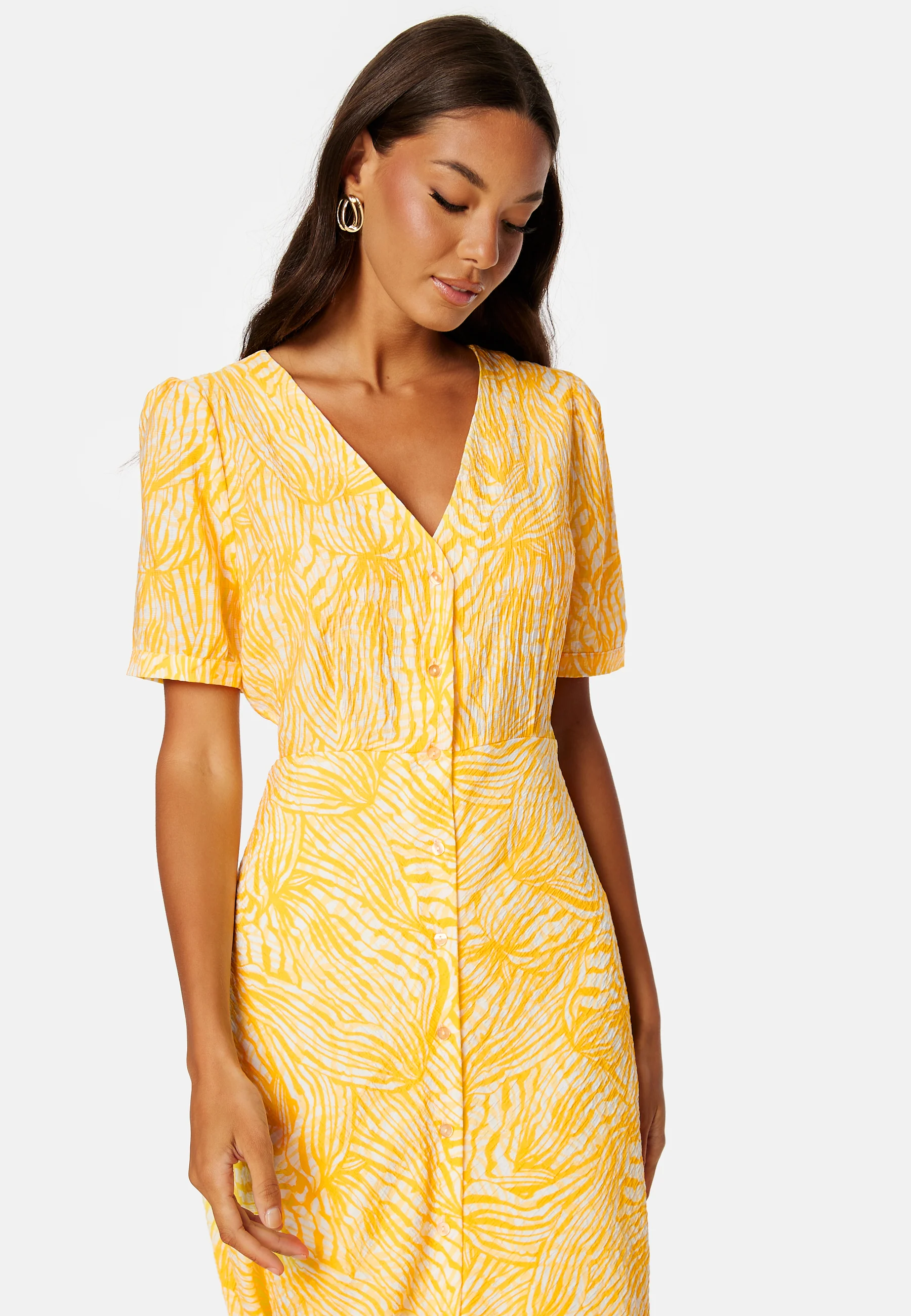 Limia Eva V-Neck S/S Mid Calf Dress - Image 3