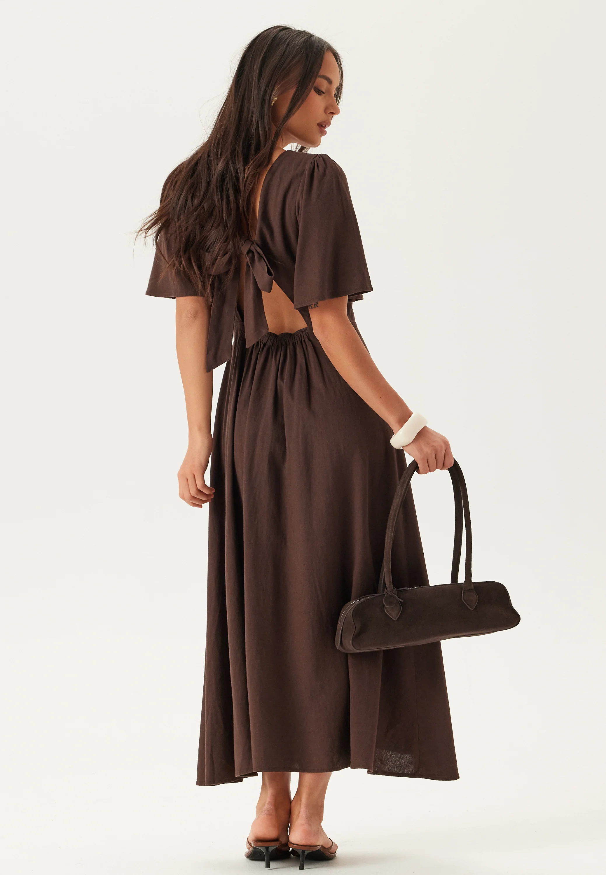 Linen Midi Dress - Image 3