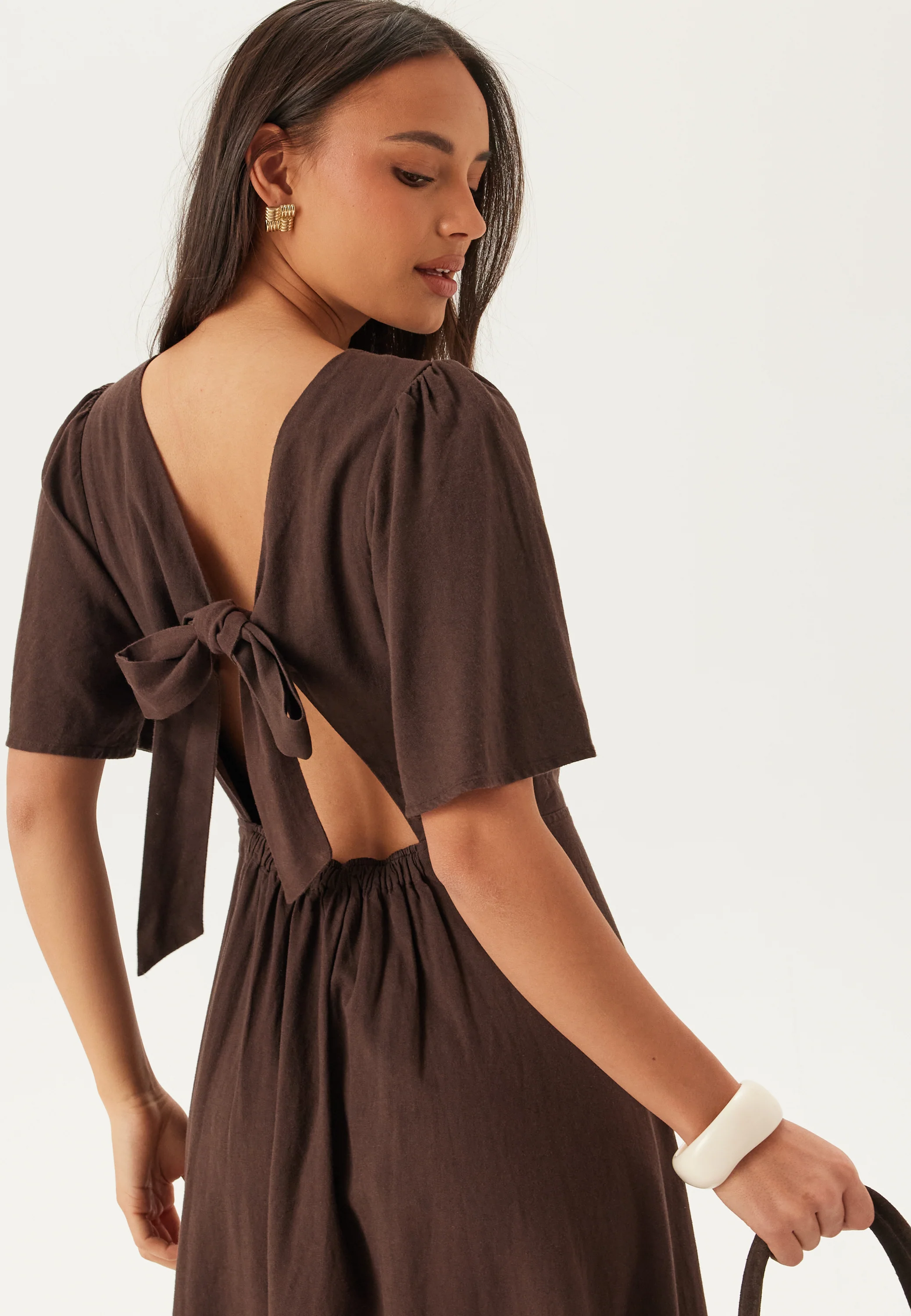 Linen Midi Dress - Image 4