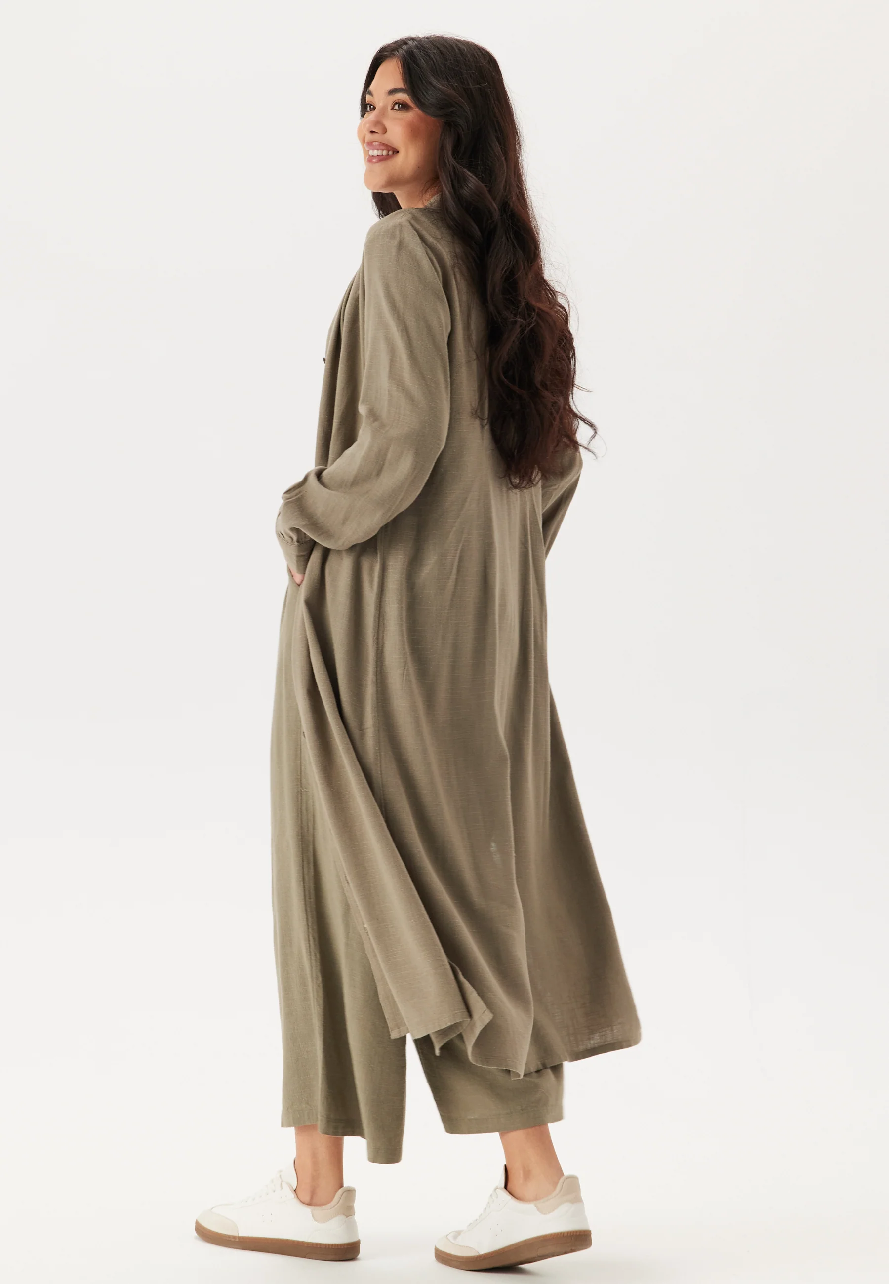 Linen Shirt Dress - Image 4