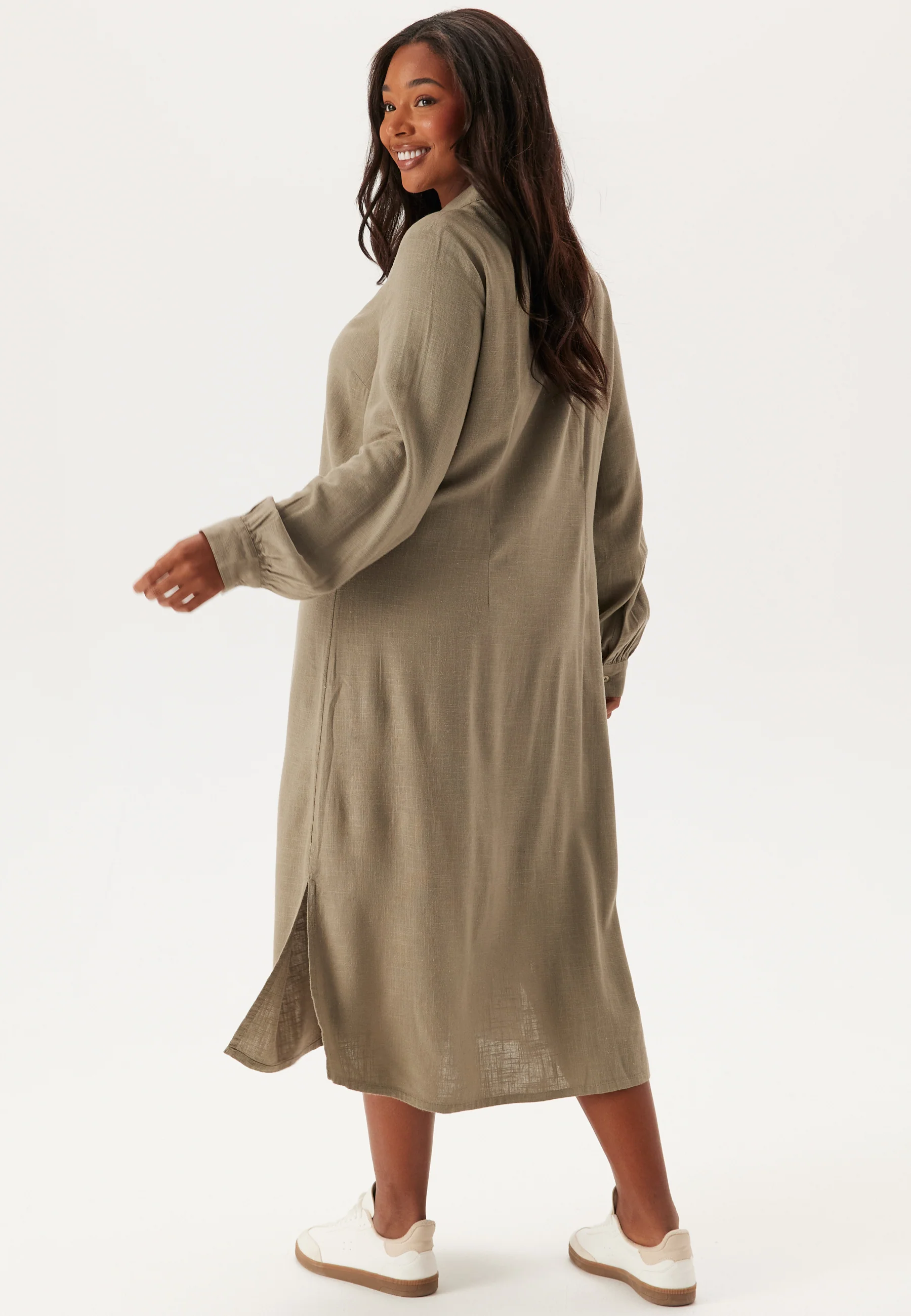 Linen Shirt Dress - Image 6