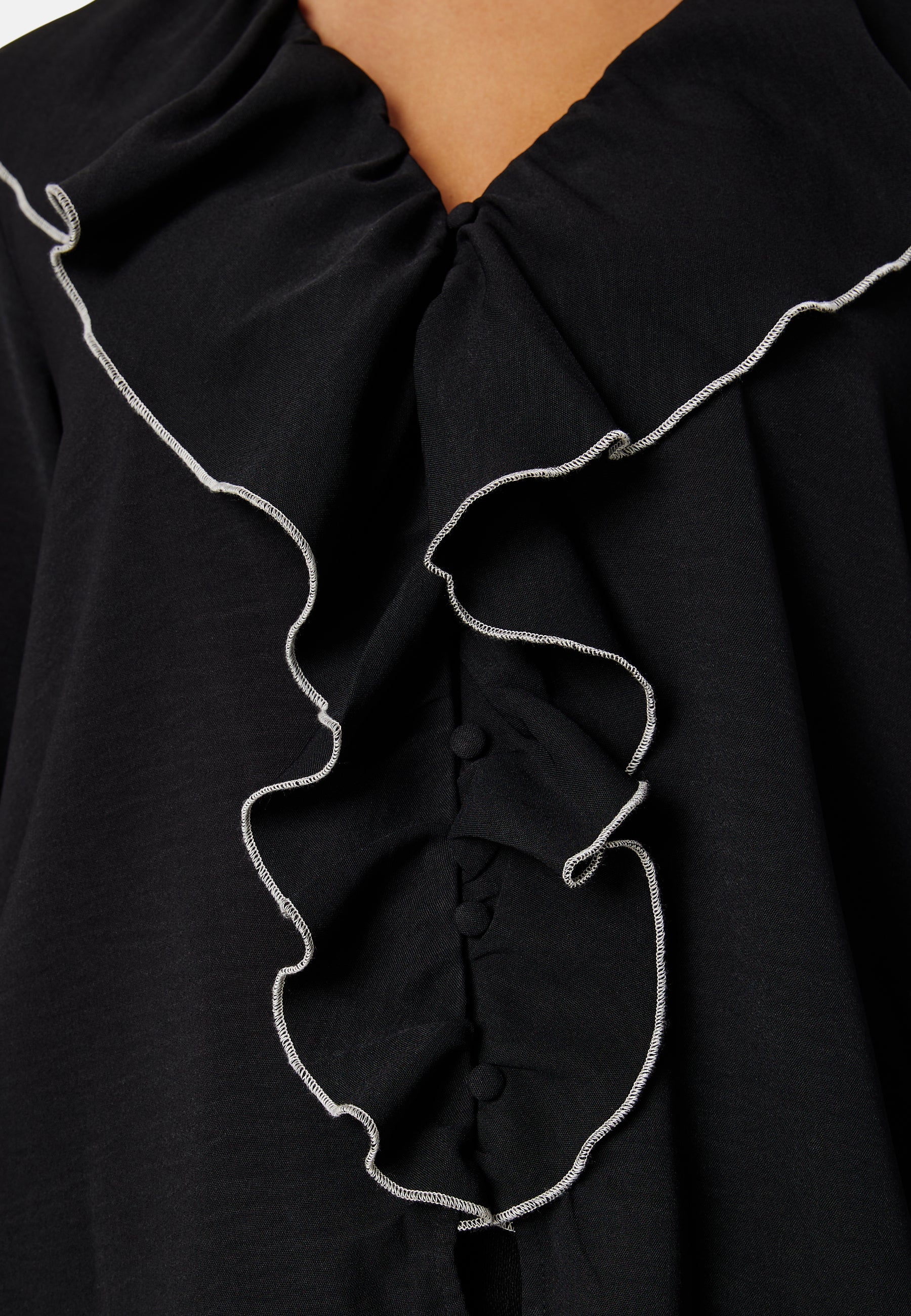 Lise Contrast Frill Shirt - Image 4