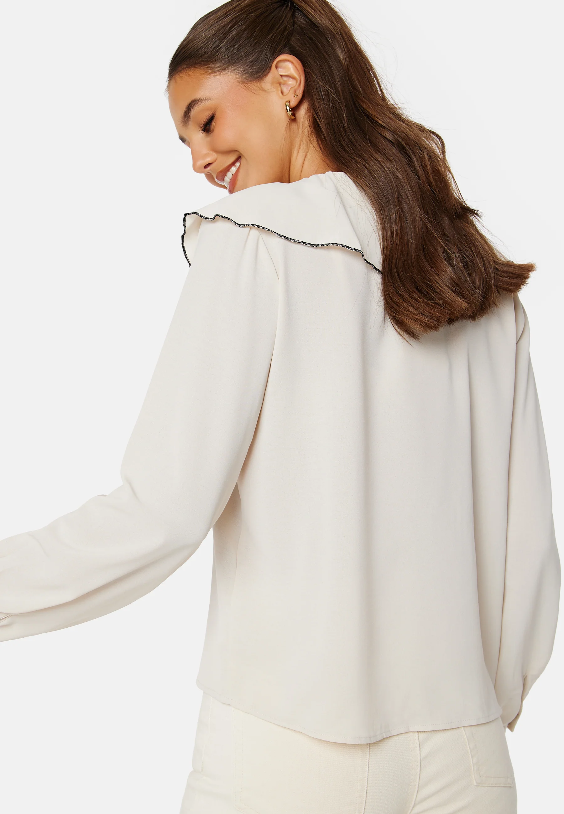 Lise Contrast Frill Shirt - Image 2