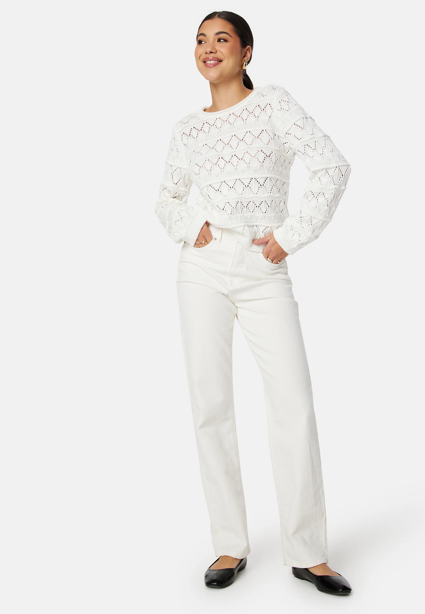 Liva L/S O-Neck Knit Pullover - Image 3