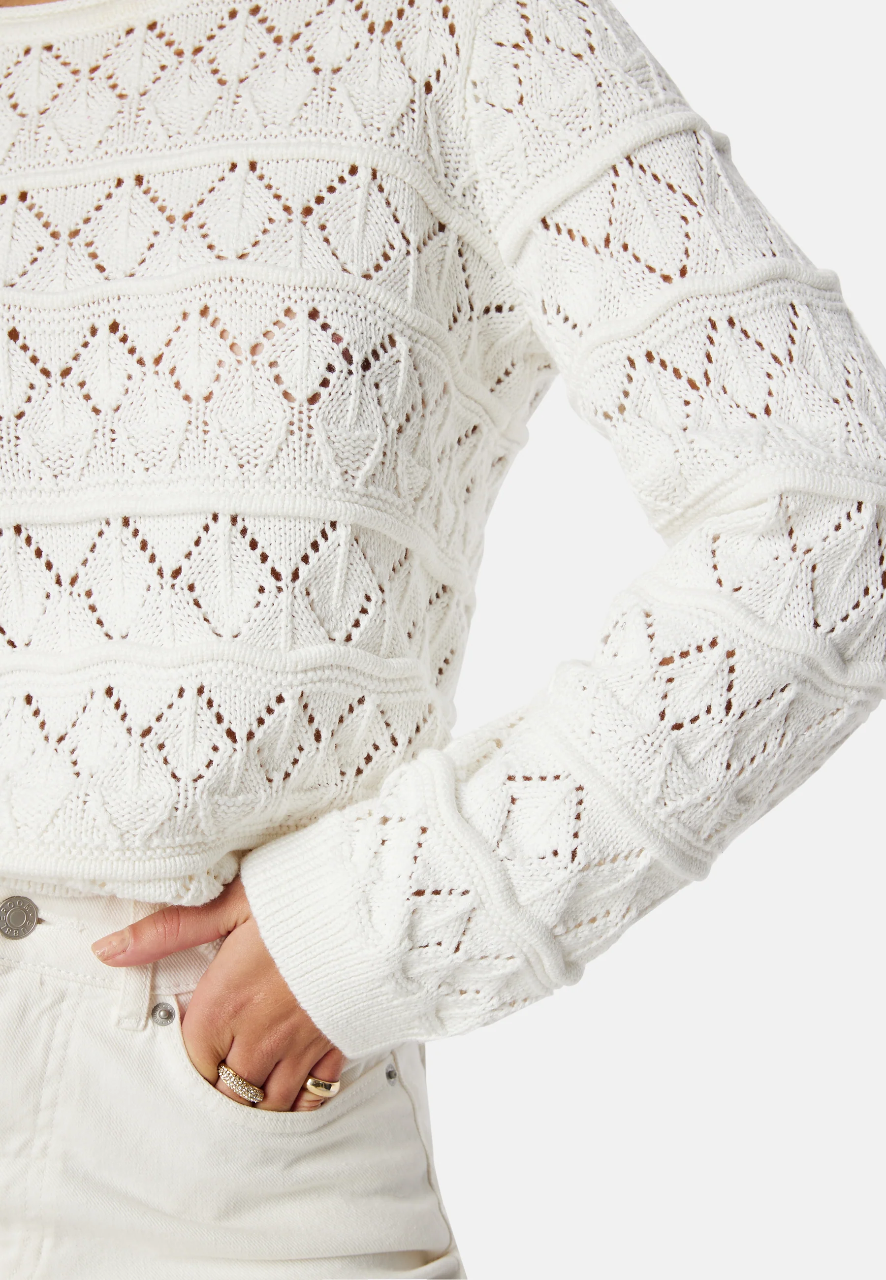 Liva L/S O-Neck Knit Pullover - Image 4