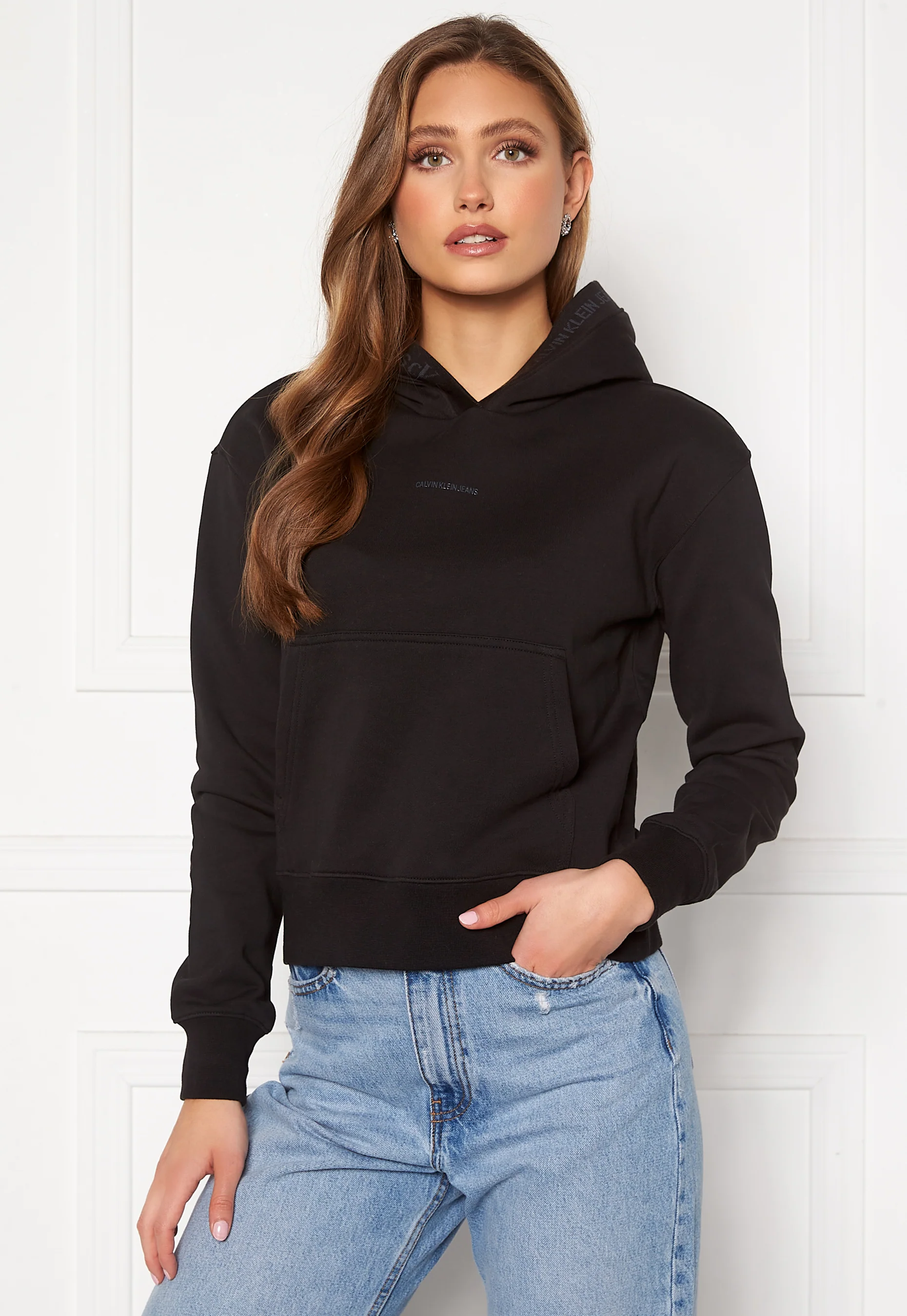 Logo Trim Hoodie