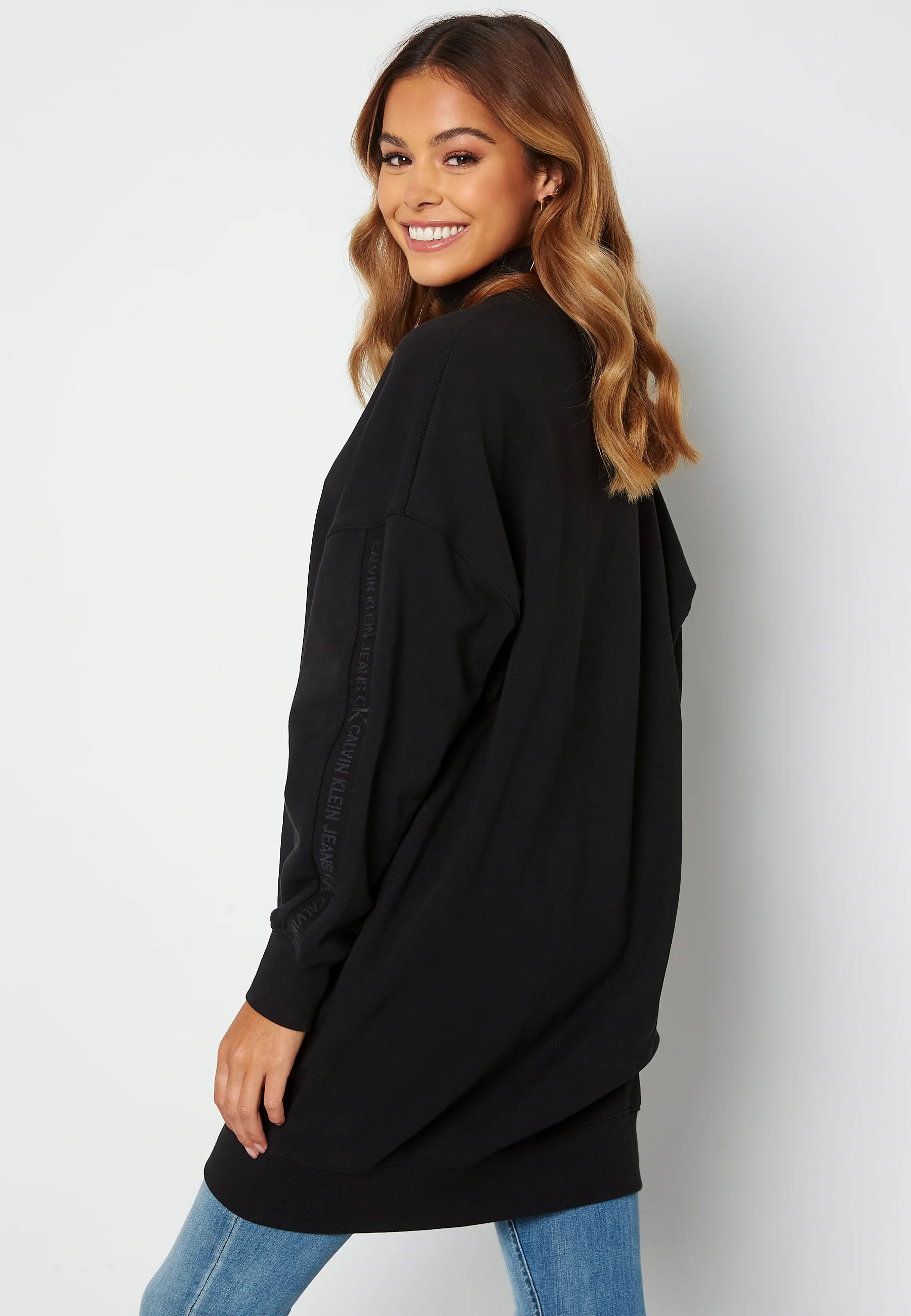 Logo Trim Mock Neck Dress - Image 3