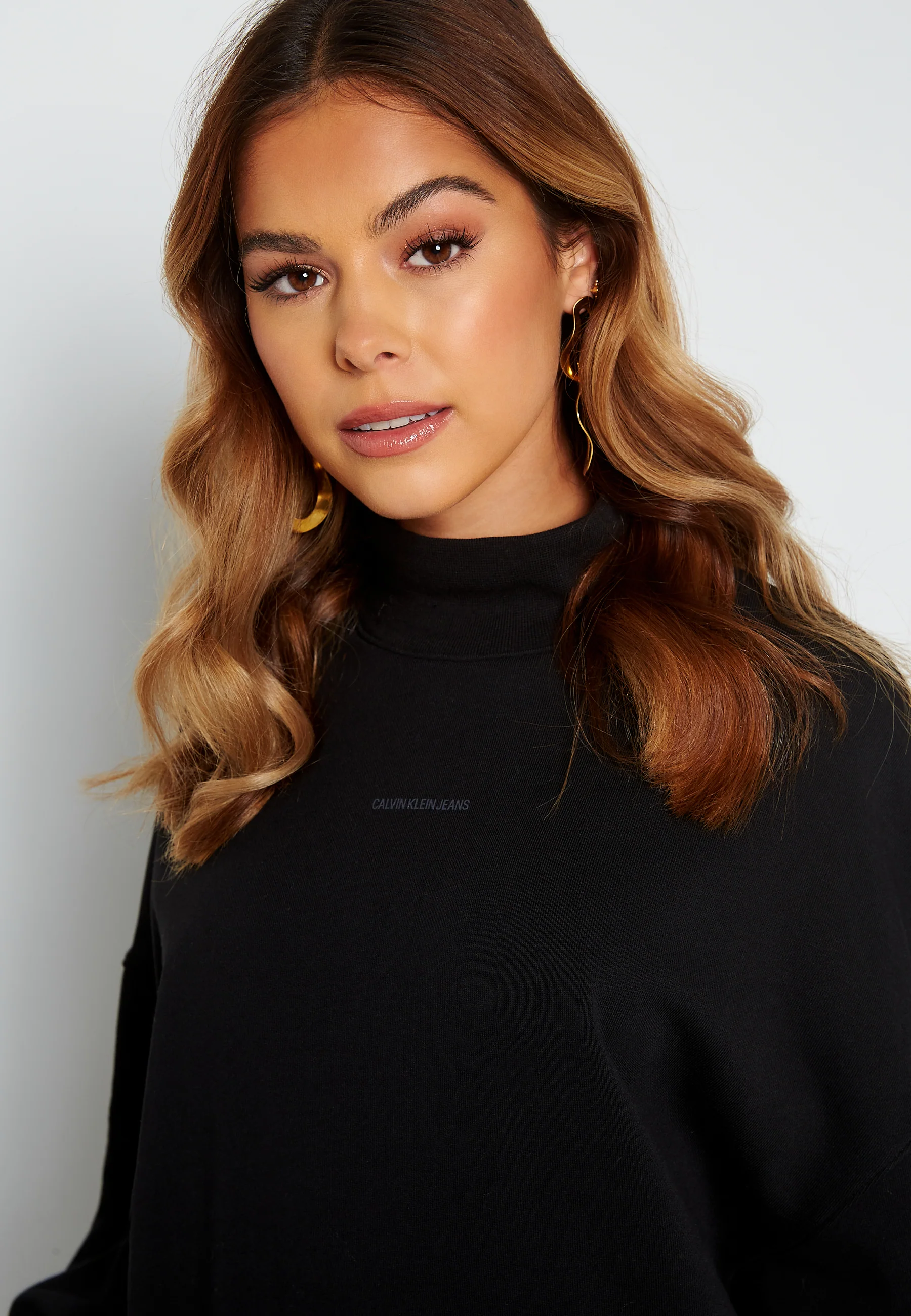 Logo Trim Mock Neck Dress - Image 4