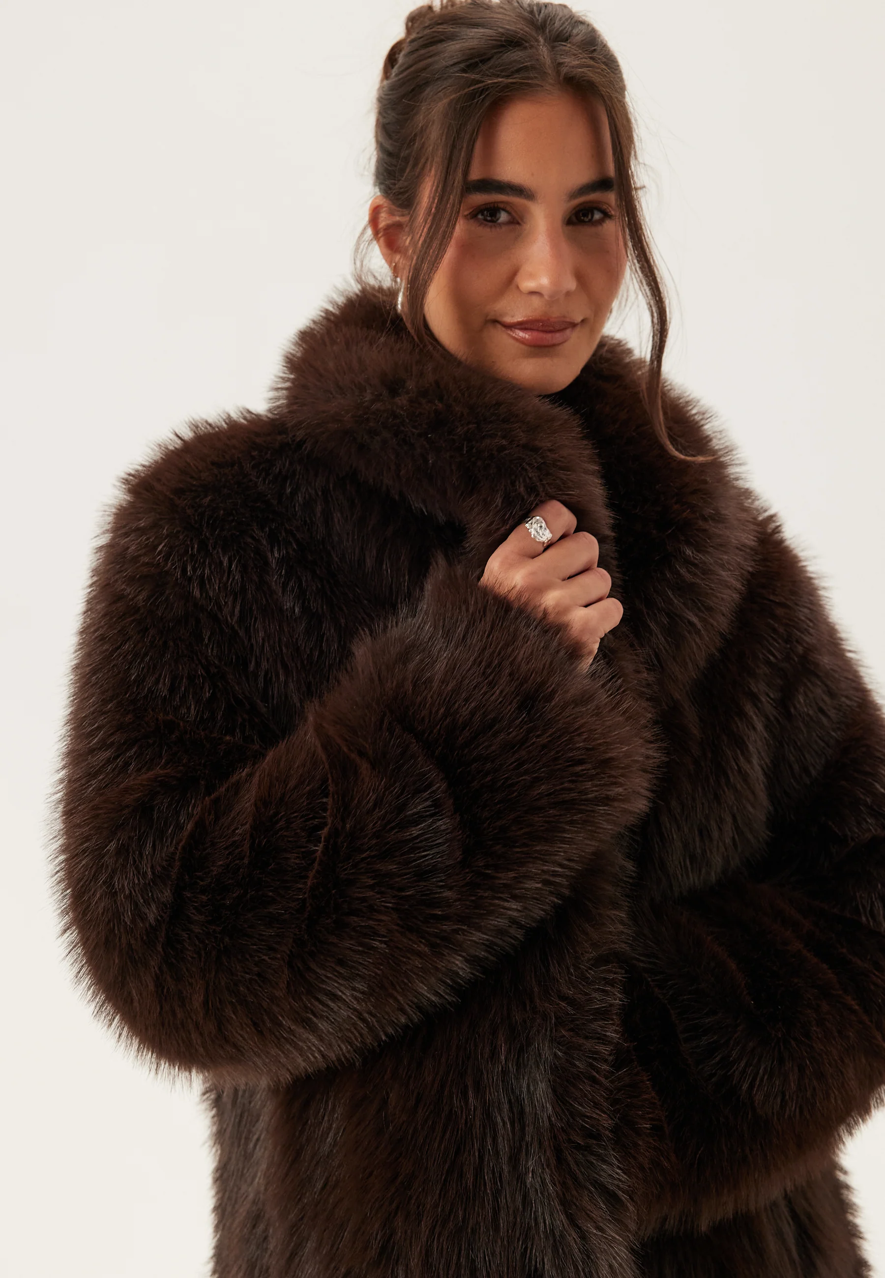 Long Faux Fur Coat - Image 8