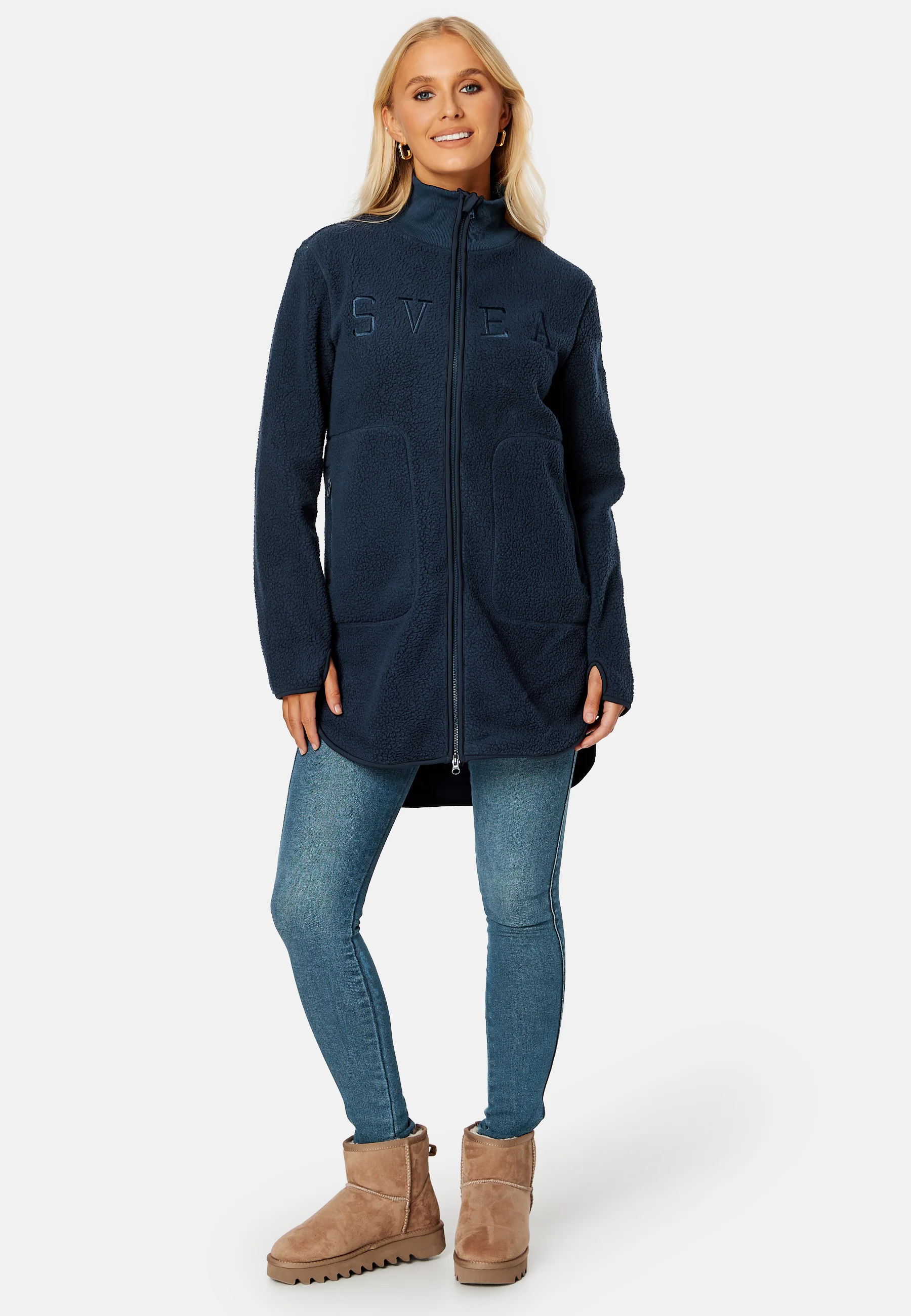 Long Pile Zip Sweat - Image 2