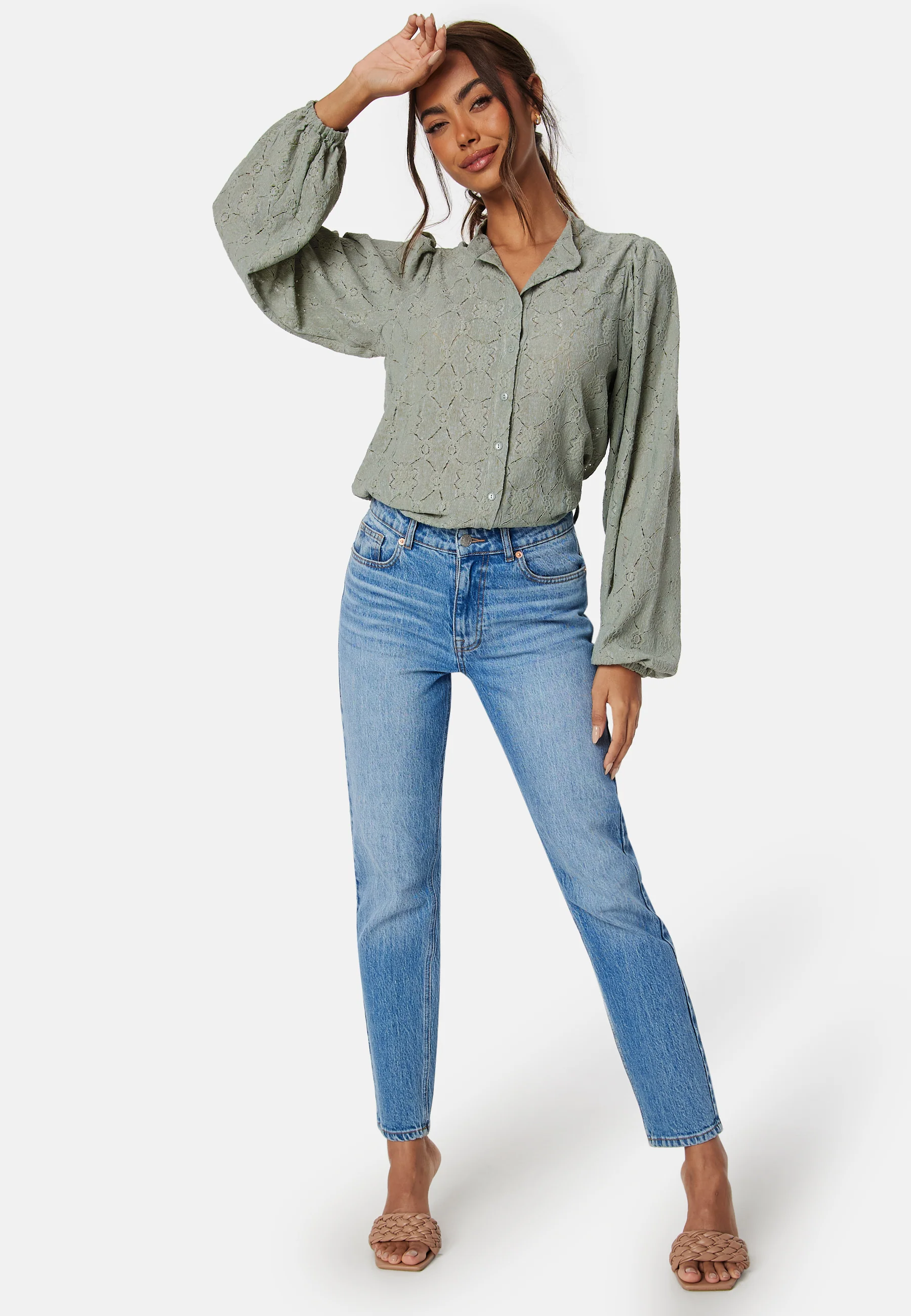 Long Sleeve Button Blouse - Image 4