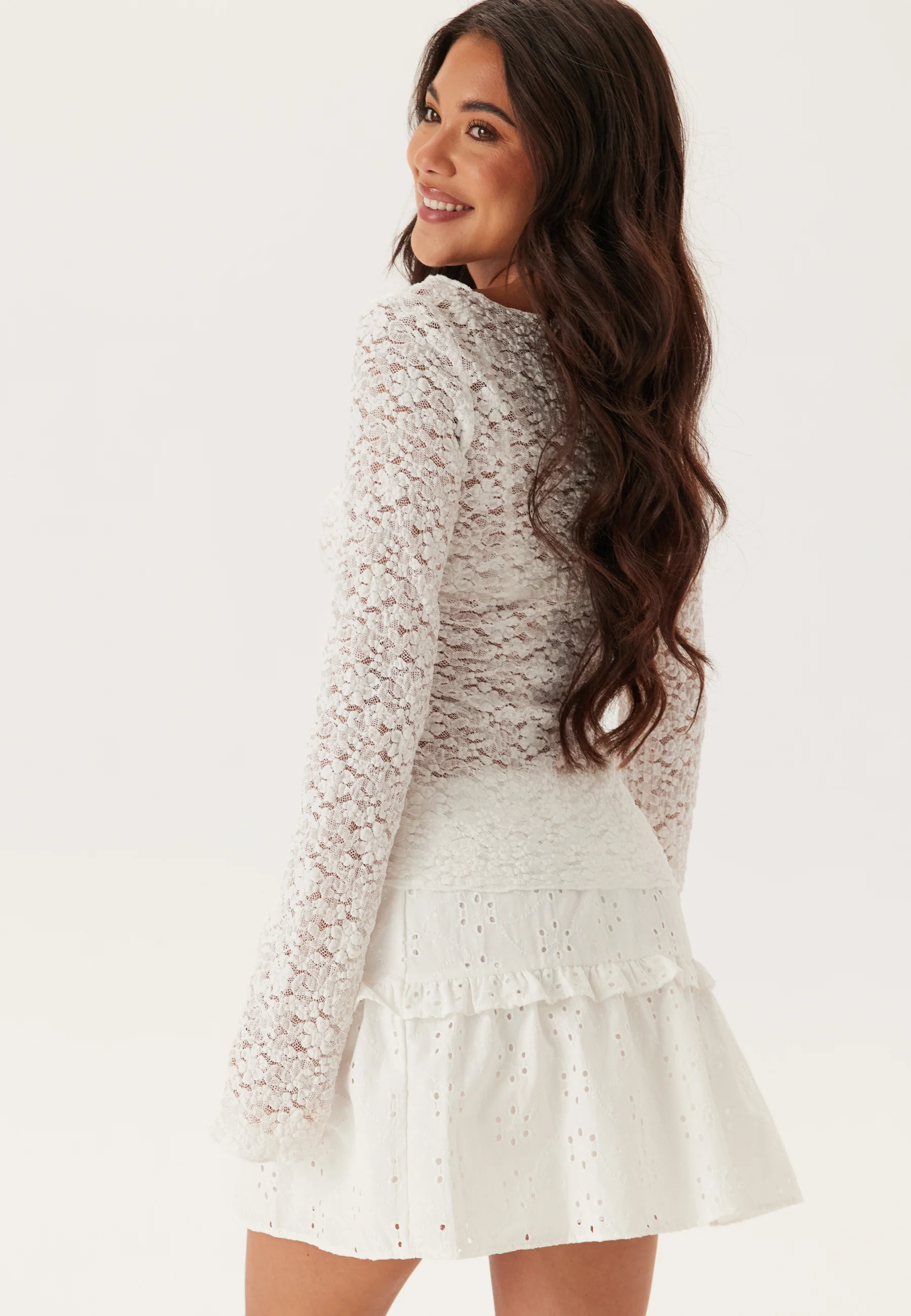 Long Sleeve Lace Top - Image 3