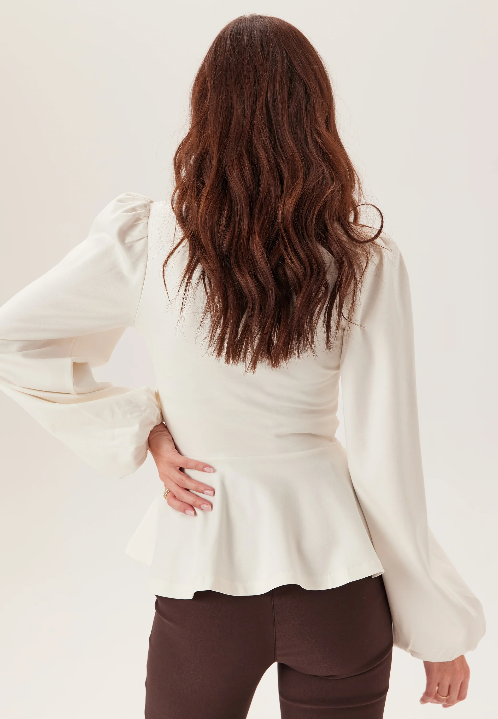 Long Sleeve Peplum Top - Image 4