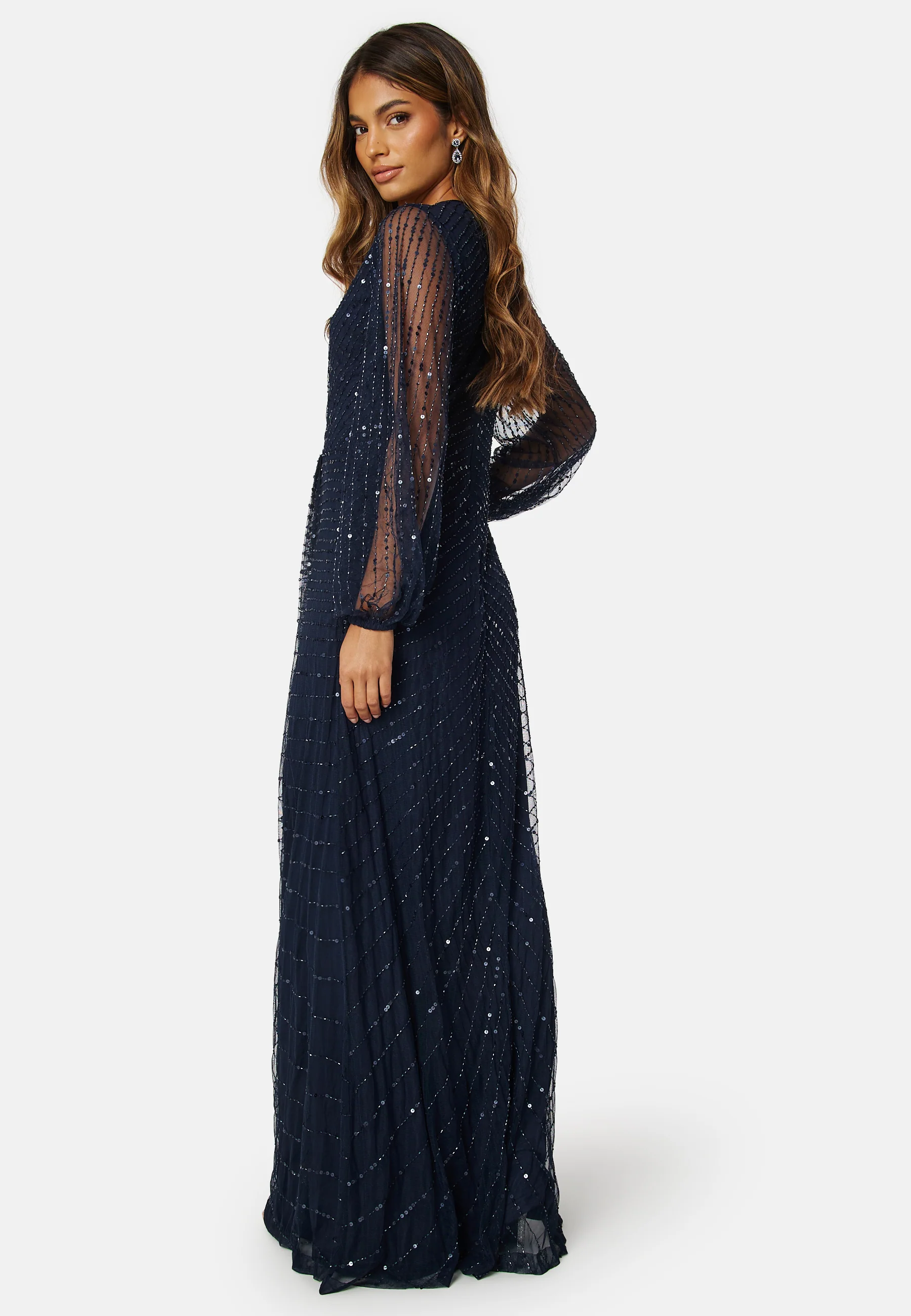 Long Sleeve Sequin Dress - Image 2
