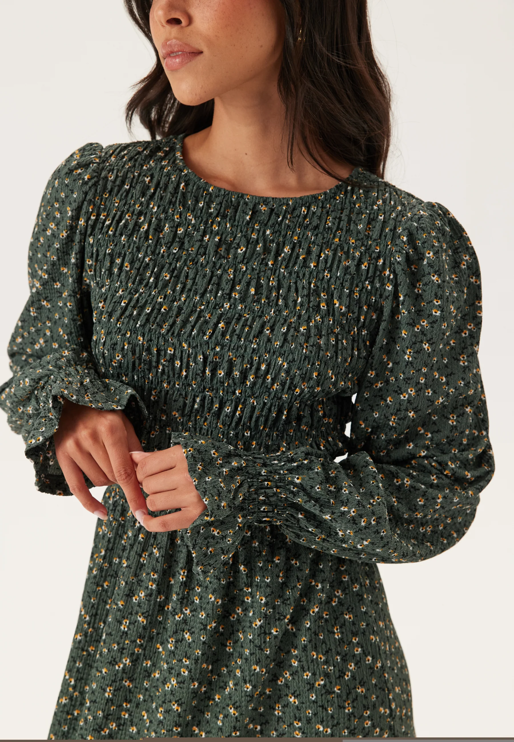 Long Sleeve Smock Dress - Image 4