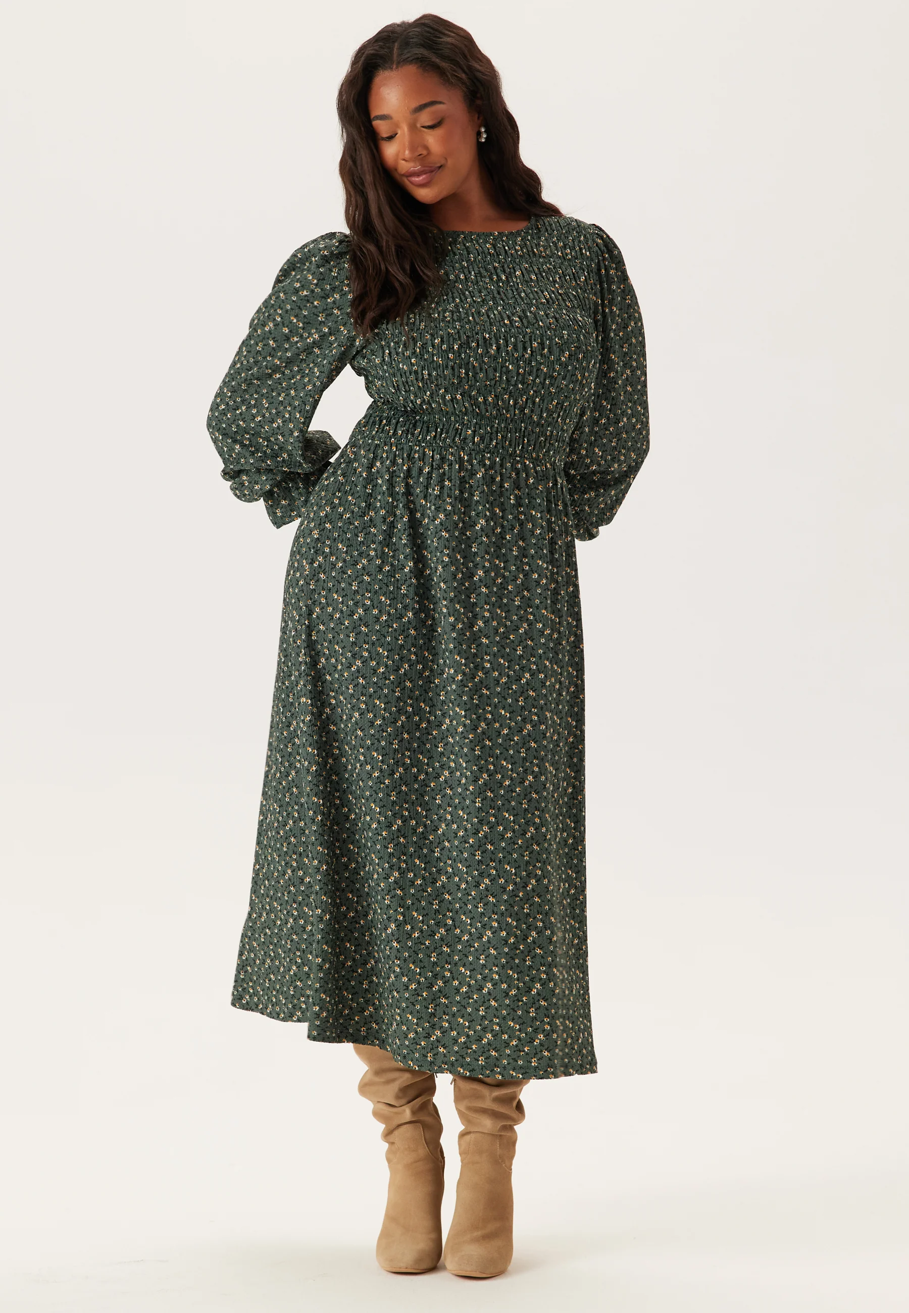 Long Sleeve Smock Dress - Image 7