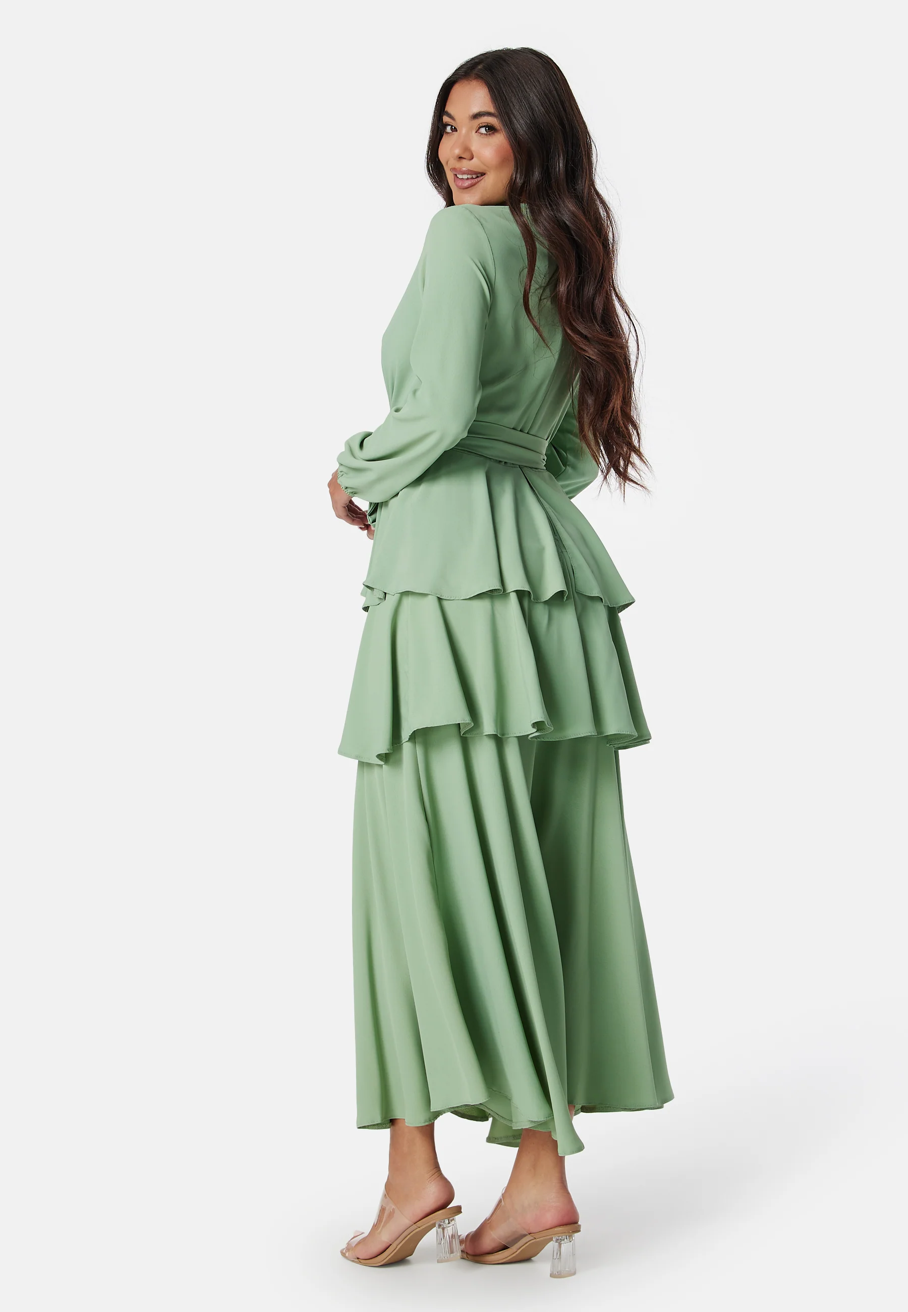 Long Sleeve Tiered Maxi Dress - Image 2