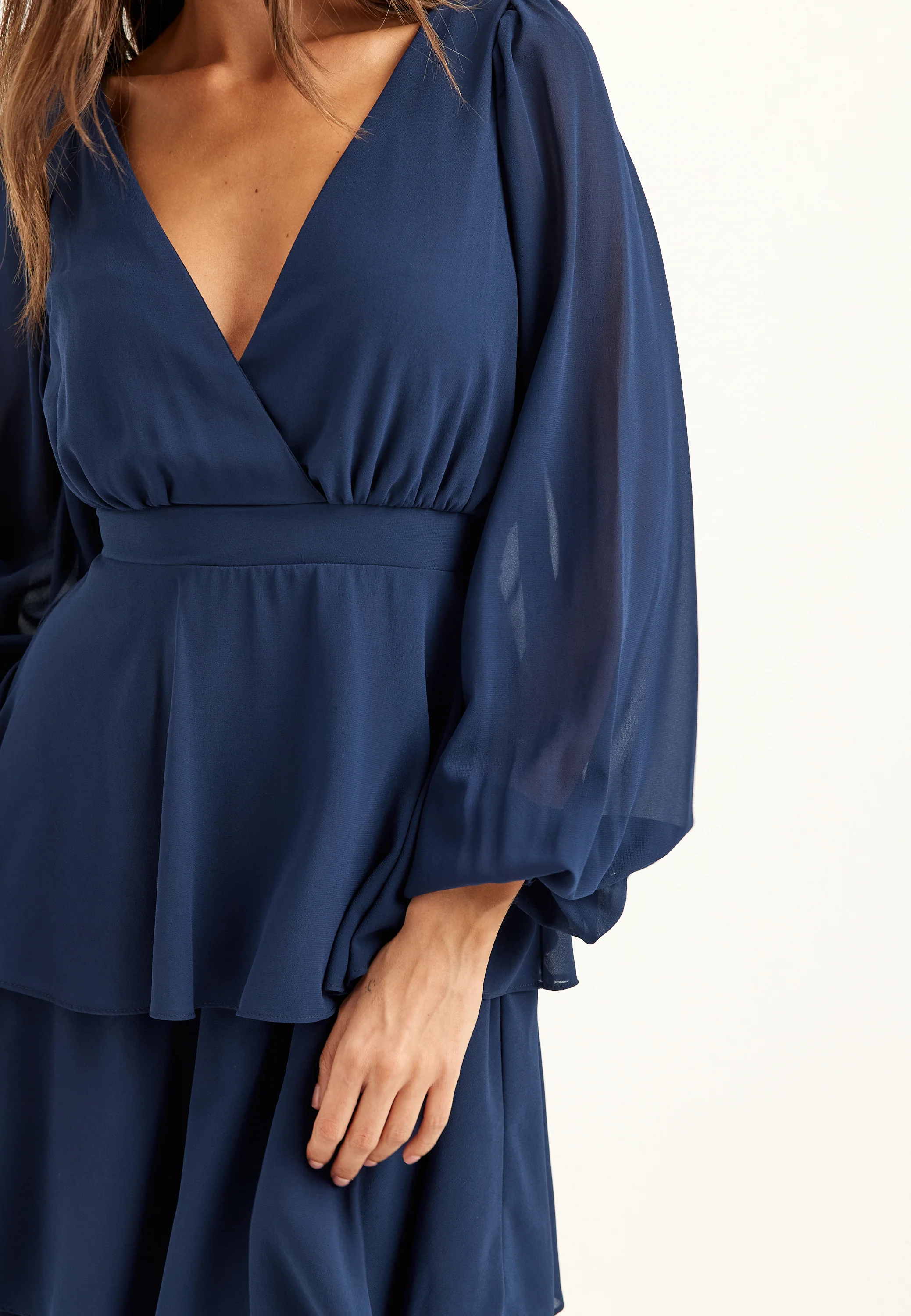 Long Sleeve Tiered Midi Dress - Image 6