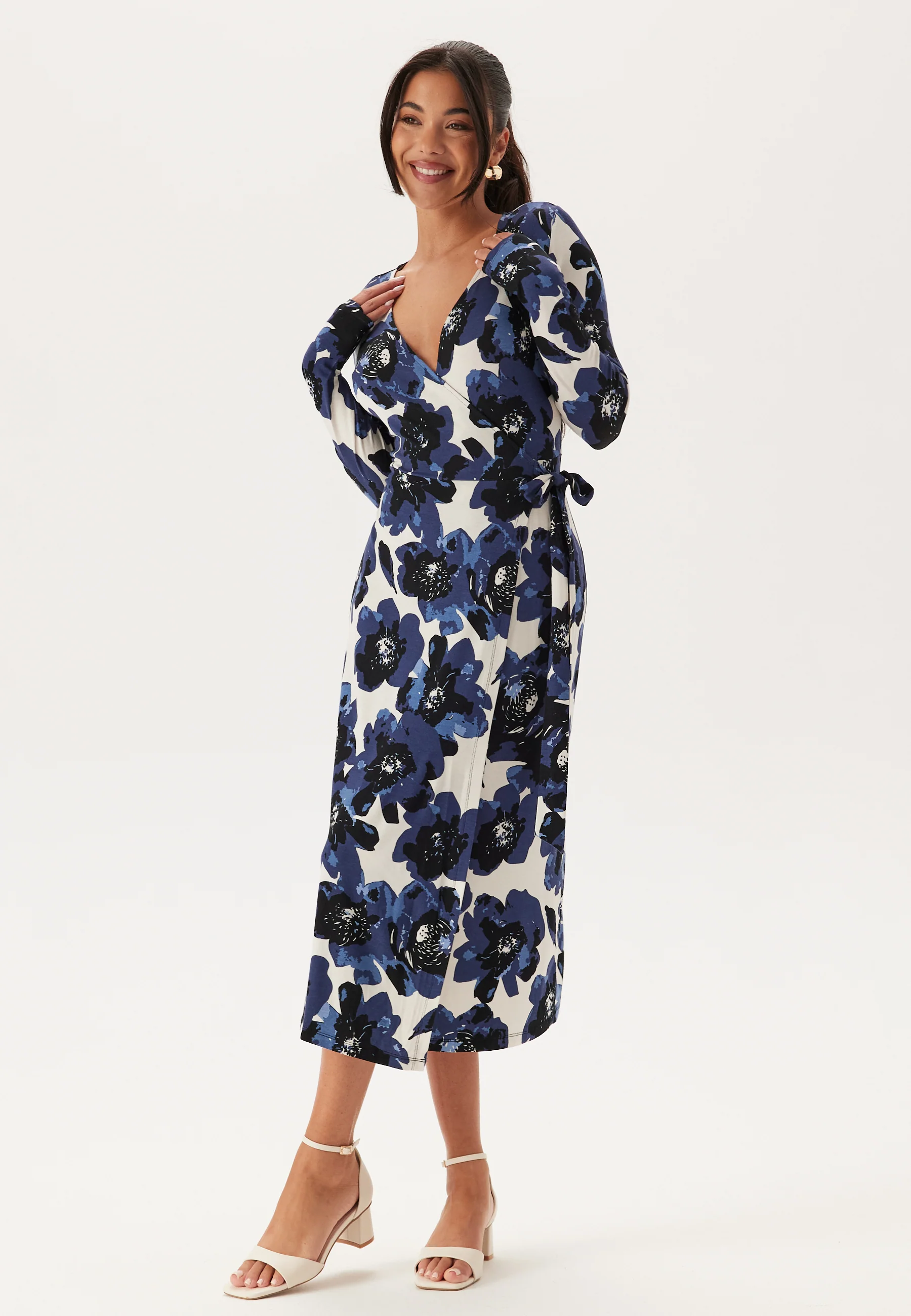 Long Sleeve Wrap Dress - Image 3
